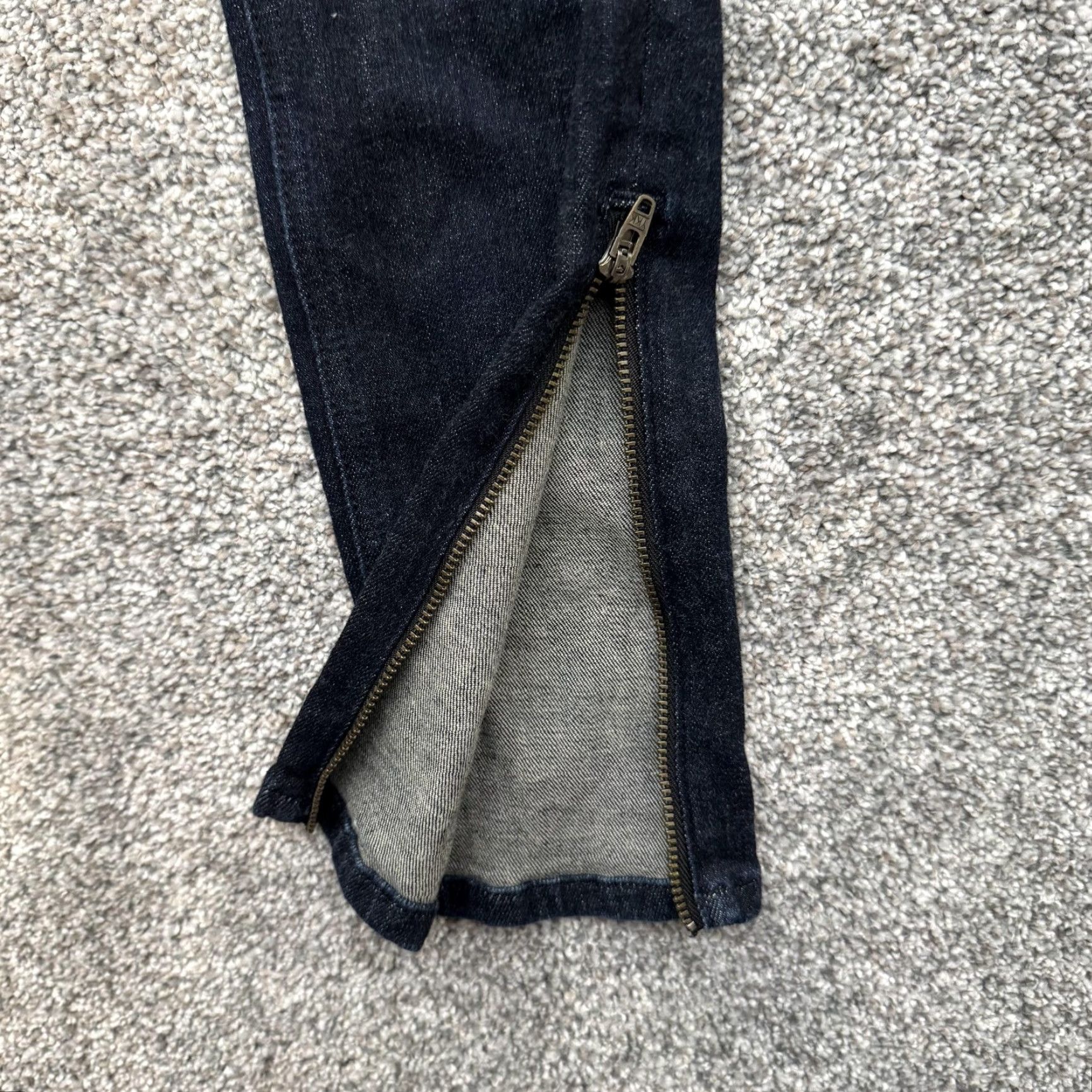 Rag & Bone rag & bone Kensington Skinny Jeans Womens 31 Blue Dark Wash Ankle Zip Stretch USA Size 24" / US 00 / IT 34 - 2 Thumbnail