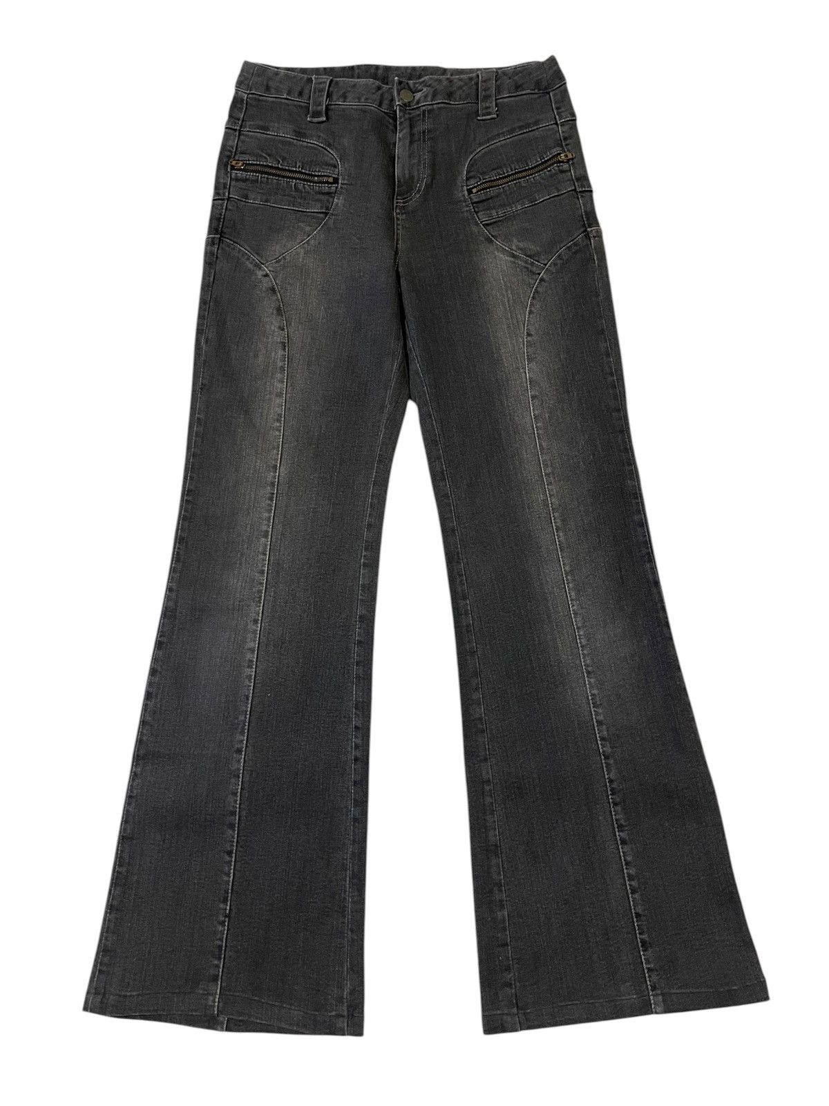 If Six Was Nine FLARED💥 Japan Nuovo Pintuck Archived Flare Jeans Size US 30 / EU 46 - 2 Thumbnail