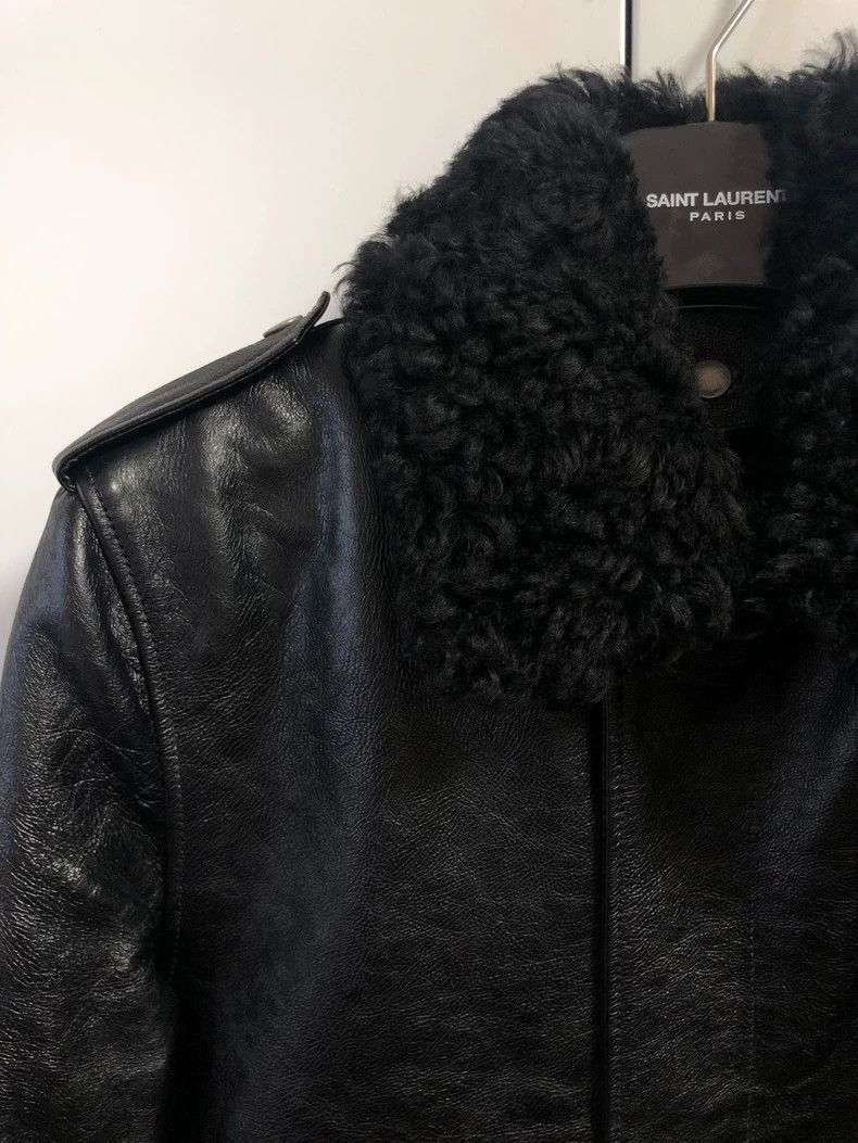 Saint Laurent Paris Saint Laurent Paris Heaven Embroidered Pilot Leather Jacket Size US S / EU 44-46 / 1 - 2 Thumbnail