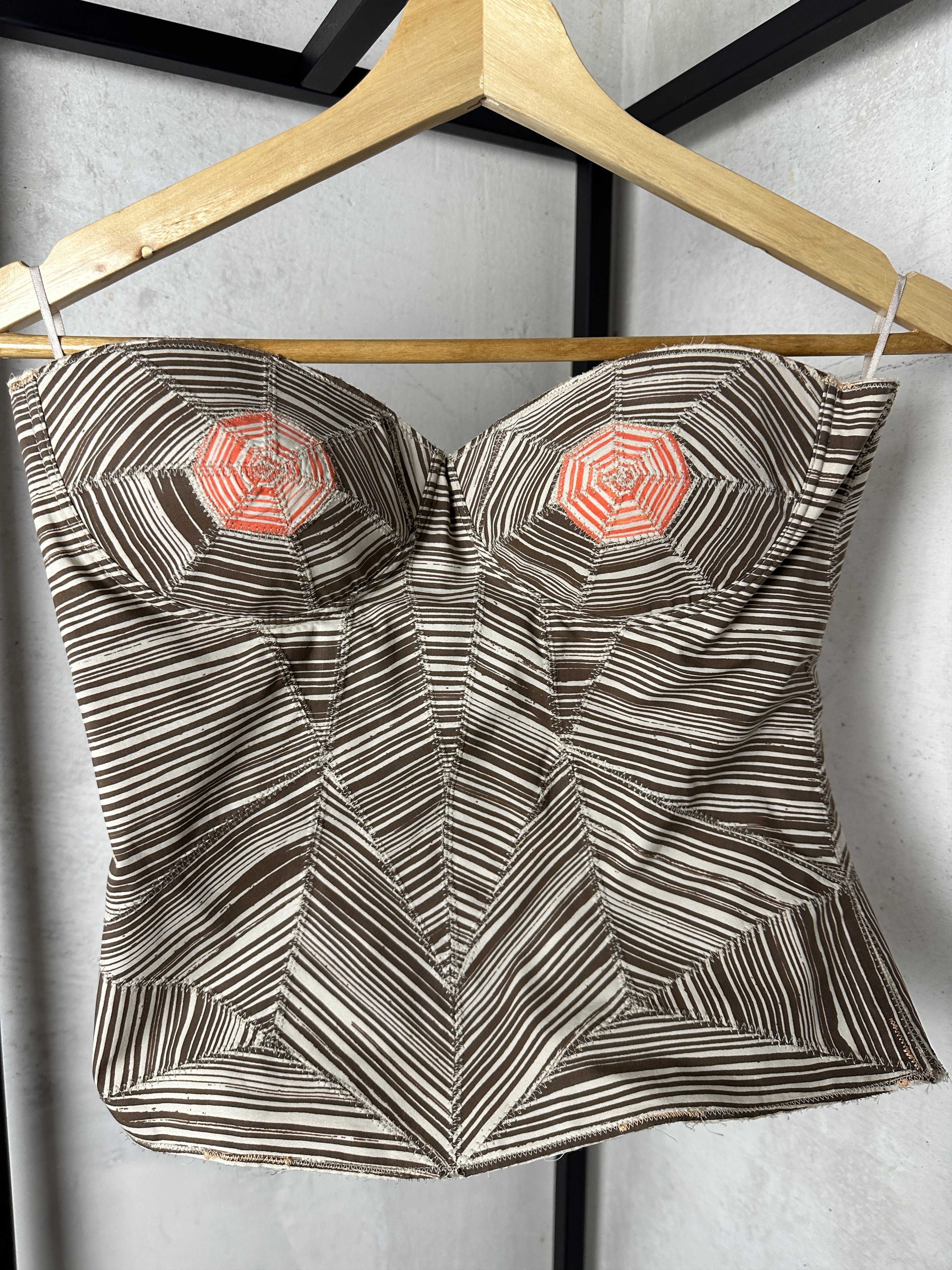 Bottega Veneta Rare Runway Bottega Veneta Resort 2012 Corset Cotton Top Size S / US 4 / IT 40 - 3 Thumbnail