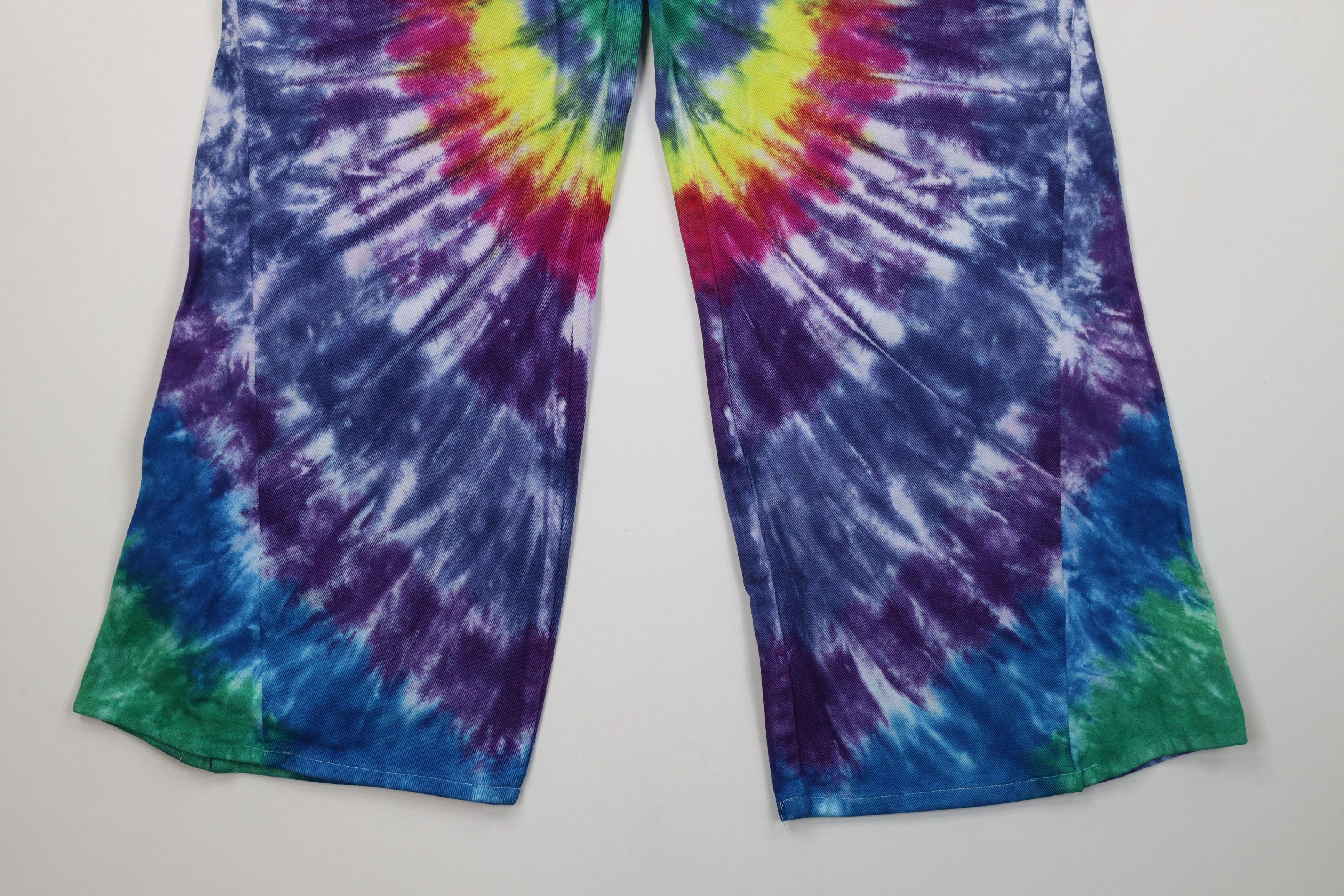 Vintage Vintage 90s Streetwear Tie Dye Bell Bottoms Denim Jeans USA Size 36" / US 14 / IT 50 - 4 Thumbnail