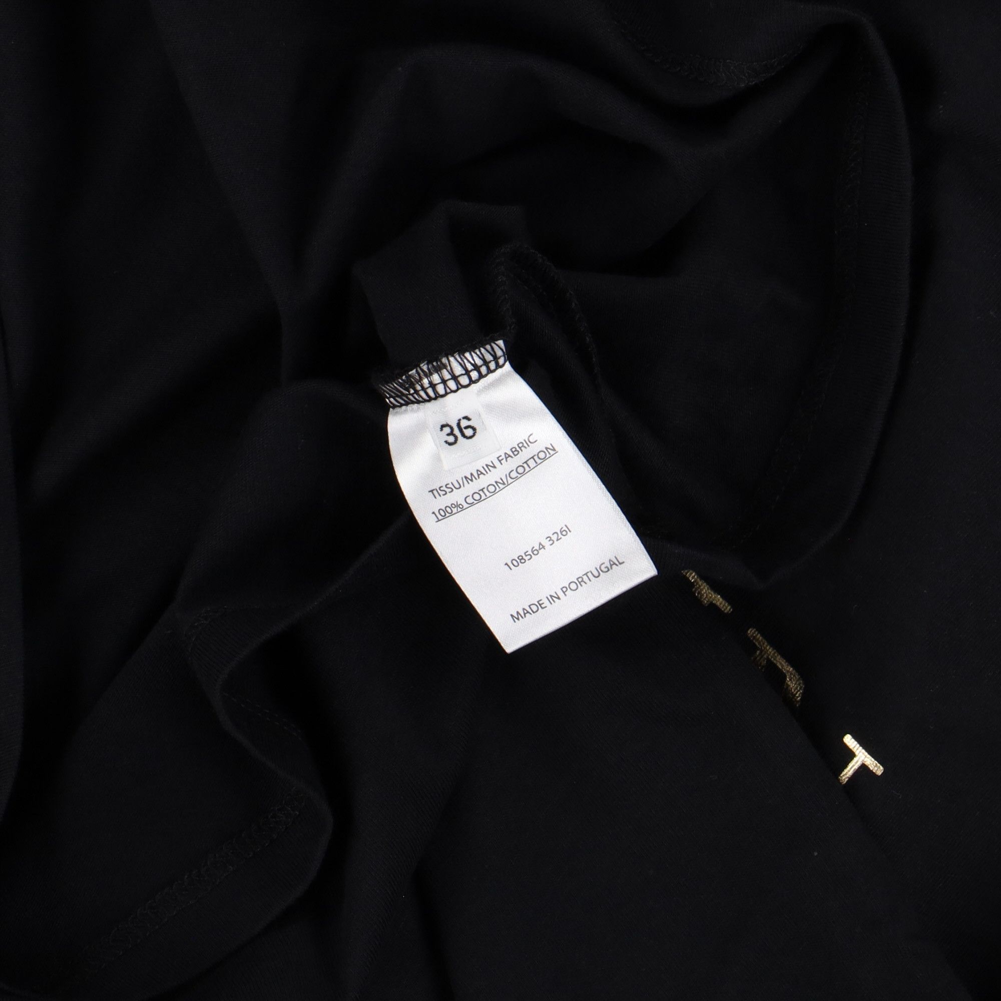Balmain Black Metallic Gold Logo Lion Buttons T-Shirt Size S / US 4 / IT 40 - 6 Thumbnail