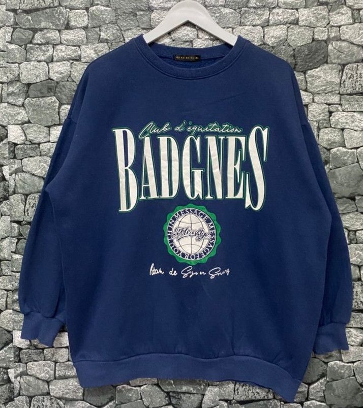 George Vintage Gorge Badgnes Message Sweatshirt Size US L / EU 52-54 / 3 - 1 Thumbnail