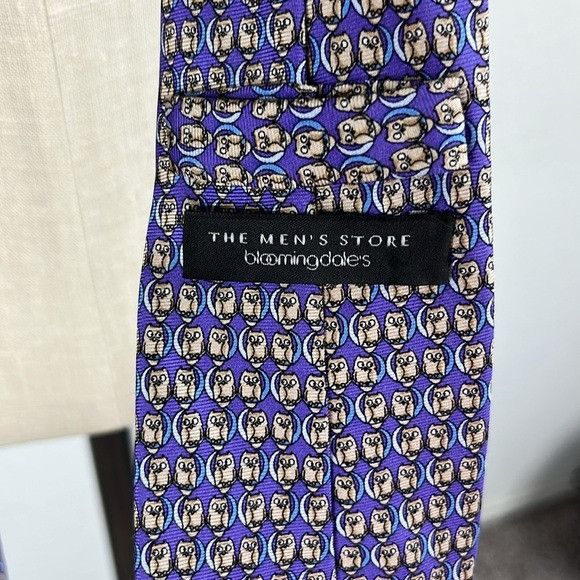 Bloomingdale's Bloomingdales Hooting Owl Owls Silk Tie The Men's Store Size ONE SIZE - 5 Thumbnail