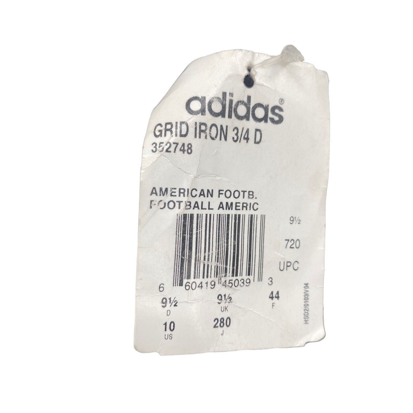 Adidas Adidas Grid Iron 3/4 D Football Cleats Black / White Size 10 Size US 10 / EU 43 - 6 Thumbnail
