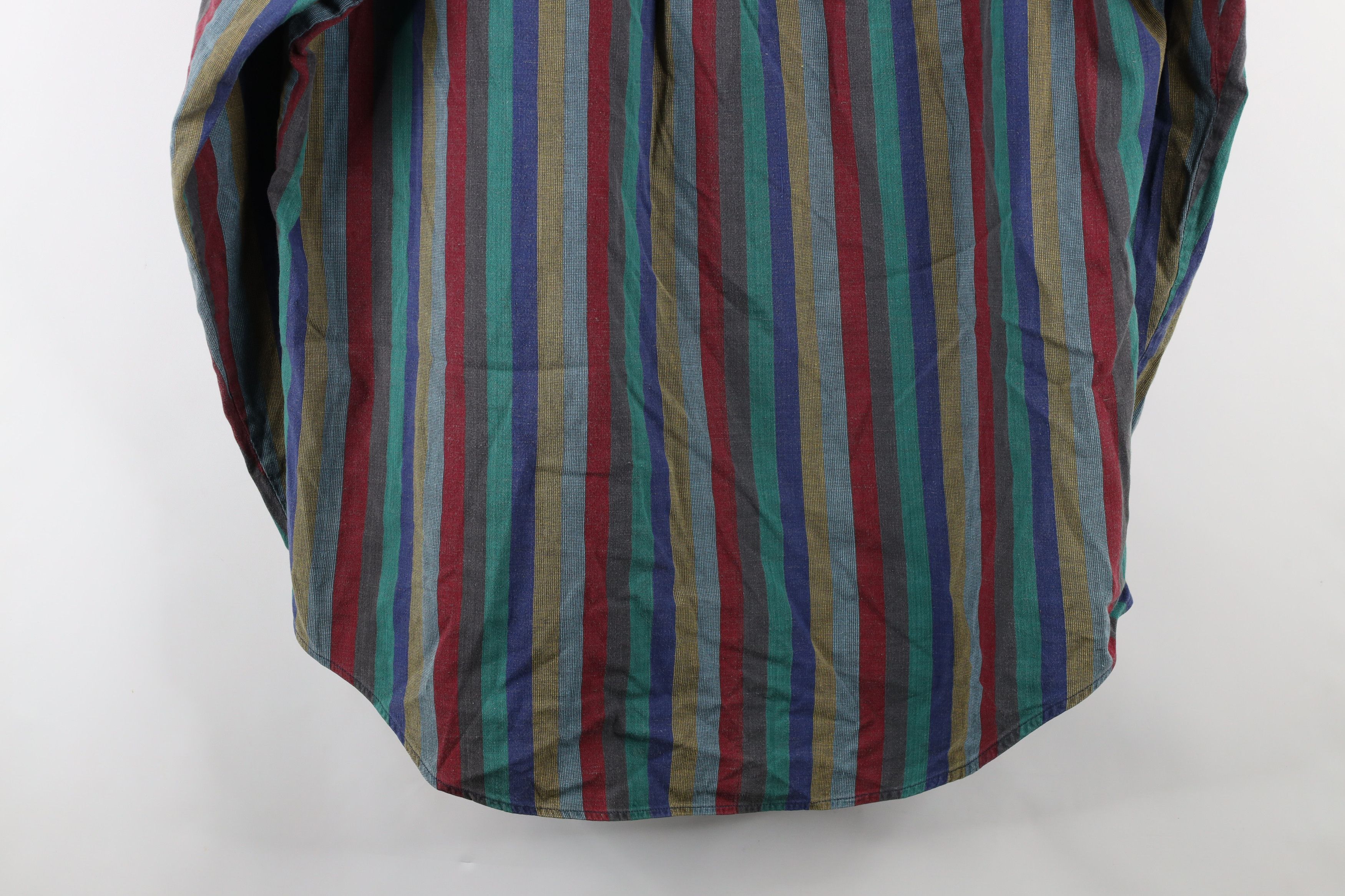 Vintage Vintage 90s Streetwear Rainbow Striped Button Down Shirt USA Size US XL / EU 56 / 4 - 10 Thumbnail