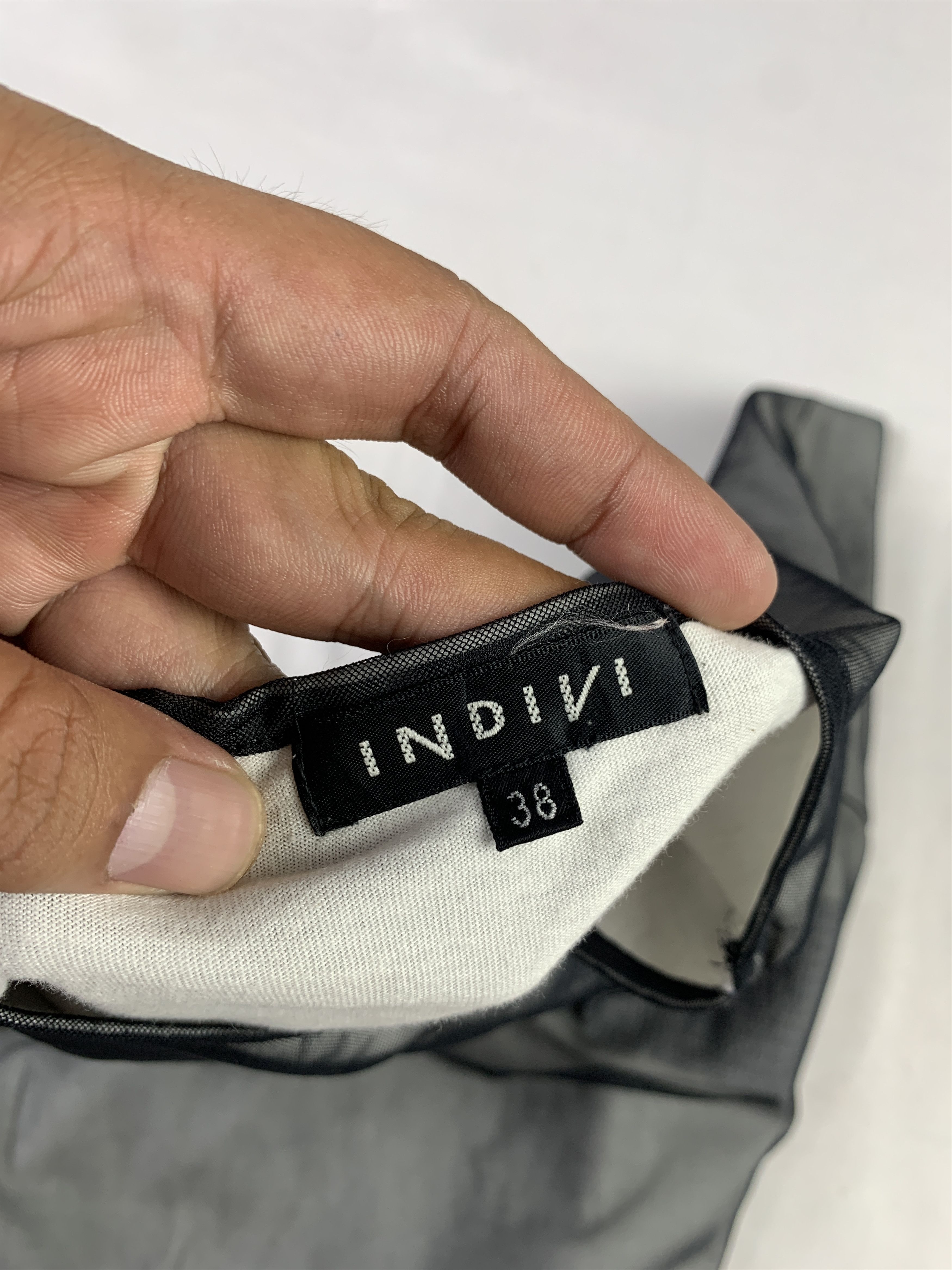 Japanese Brand Indivi Japan Mix Mesh Top (M) Size M / US 6-8 / IT 42-44 - 8 Thumbnail