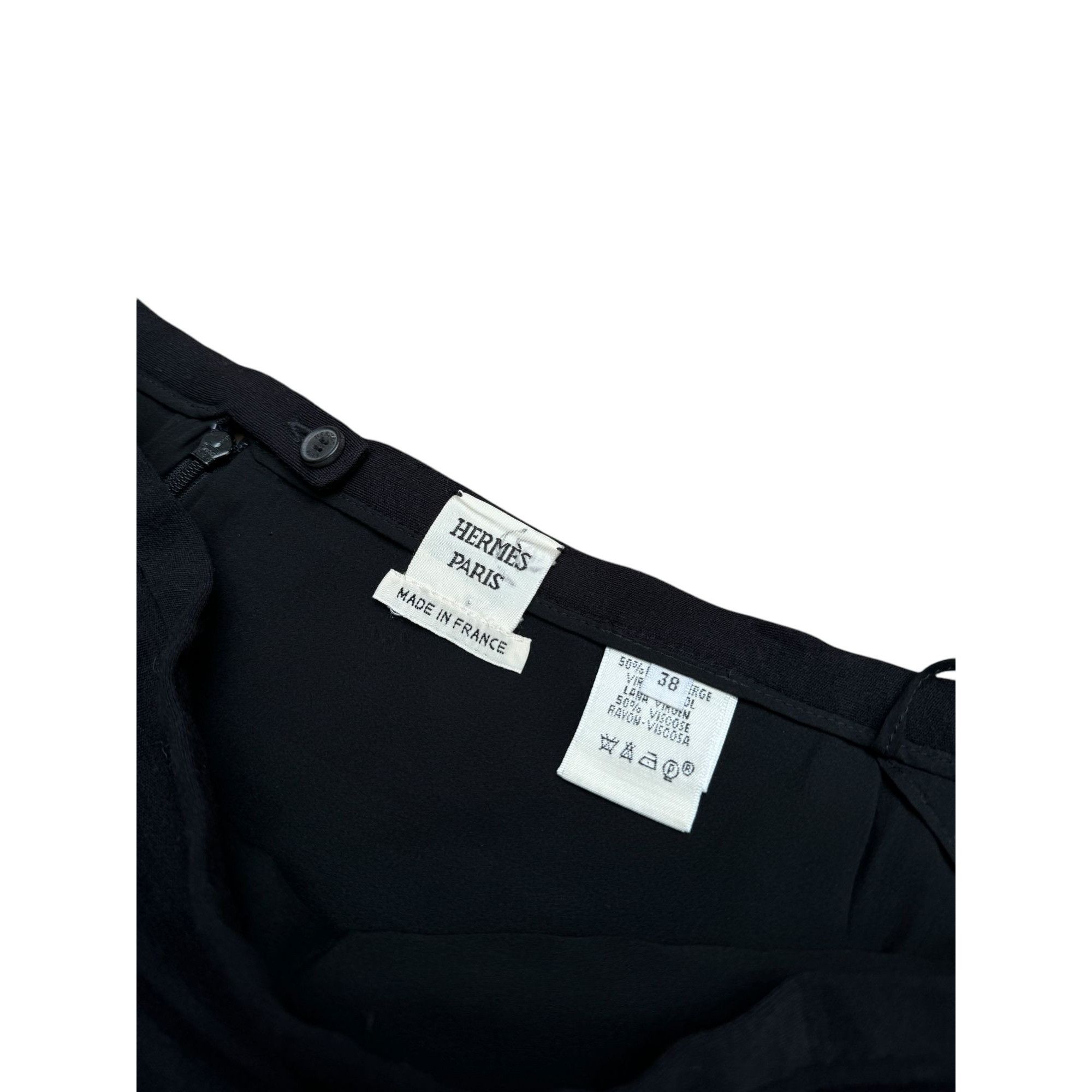 Hermes Luxurious Black Wool Skirt Size 27" / US 4 / IT 40 - 4 Thumbnail