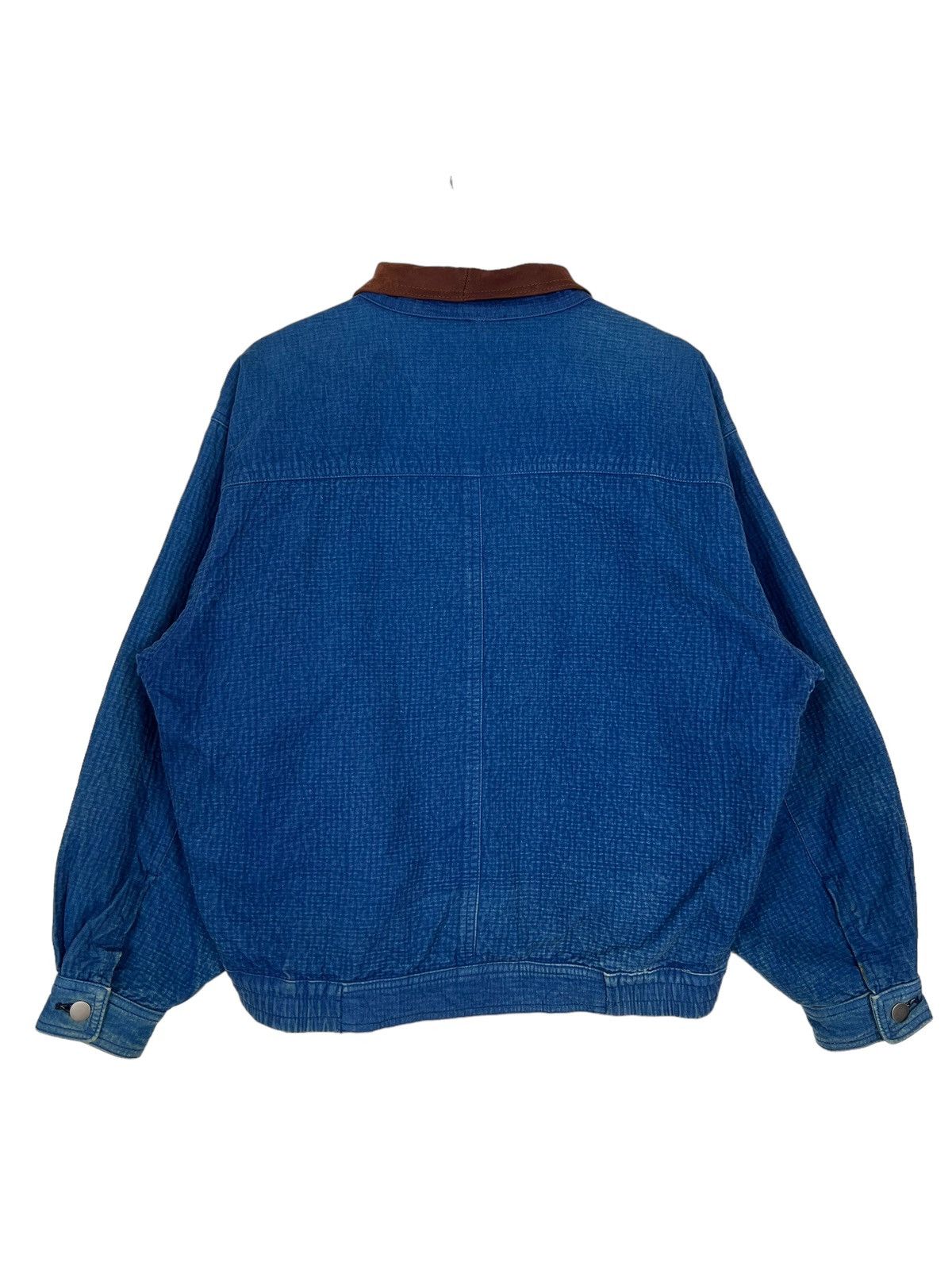 Indigo × Japanese Brand 🔥 VINTAGE 90s LIFE 2 by SIMPLE LIFE INDIGO BOMBER JACKET Size US M / EU 48-50 / 2 - 9 Thumbnail