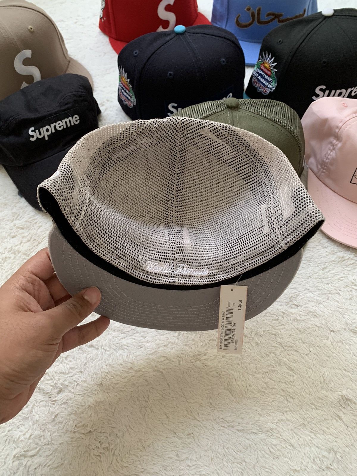 New Era × Supreme Supreme X New Era Box Logo Mesh SS23 Size 34 - 3 Thumbnail