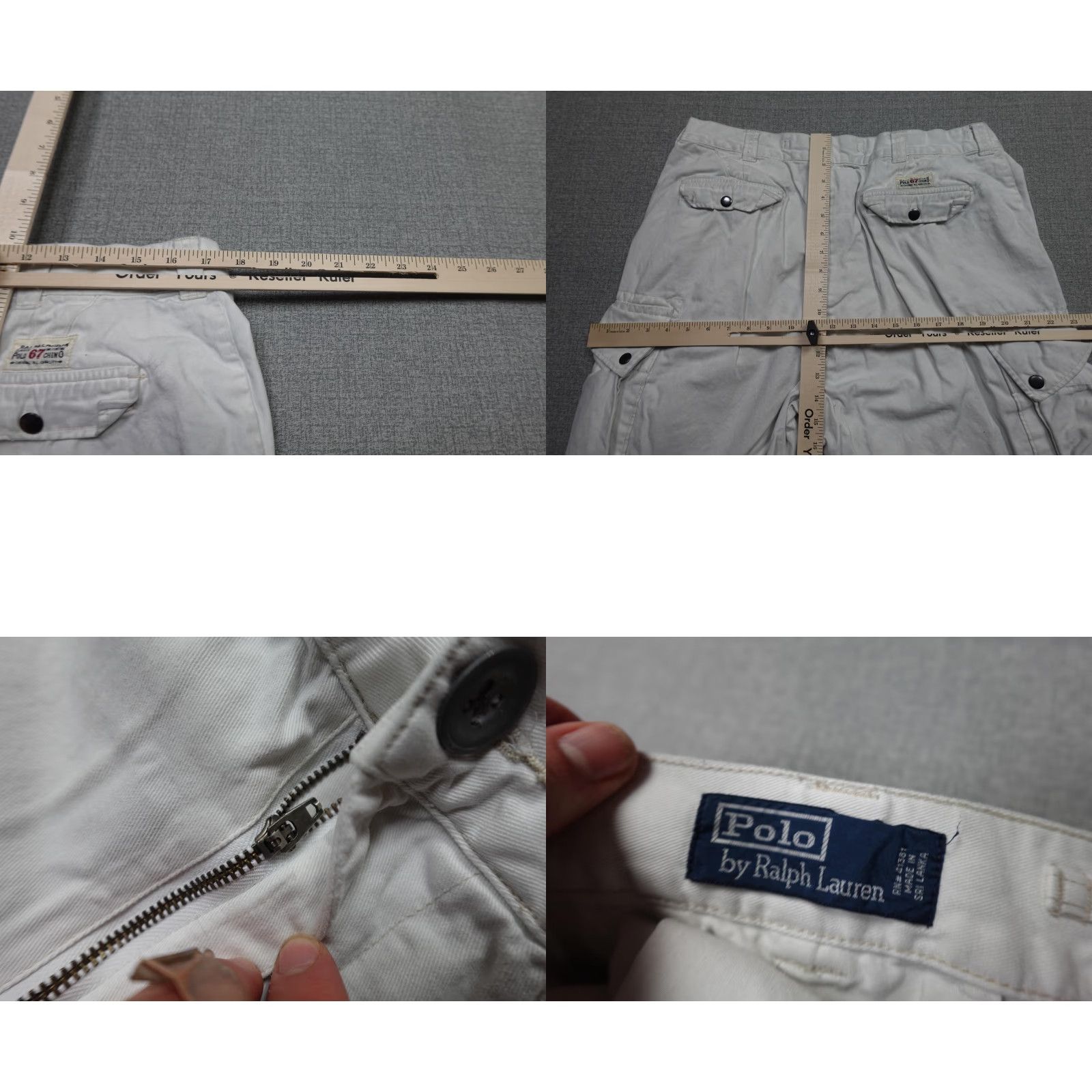 Polo Ralph Lauren Polo Ralph Lauren Cargo Pants Mens 38x30 White Polo 67 Snap Pockets Military Shirt Size US M / EU 48-50 / 2 - 8 Thumbnail