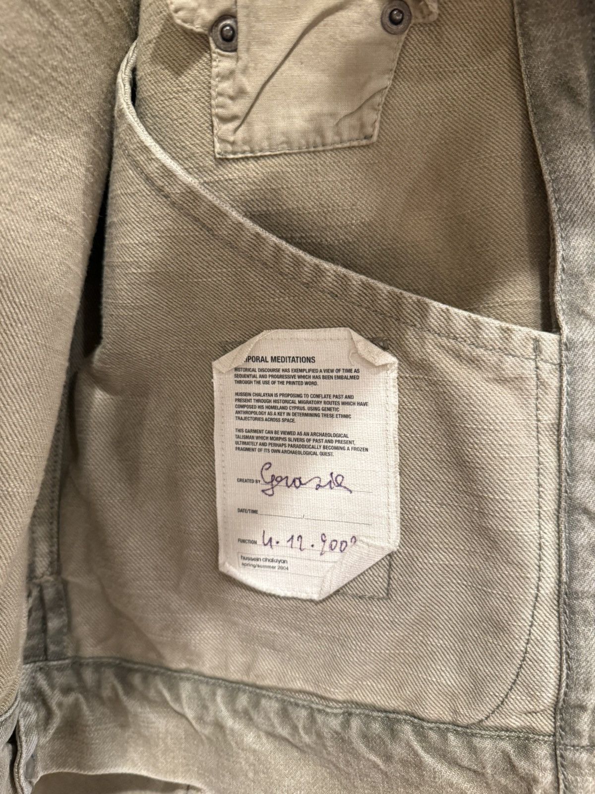 Hussein Chalayan SS04 Temporal Meditations Denim Work Jacket Size US S / EU 44-46 / 1 - 4 Thumbnail