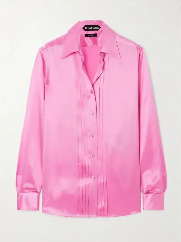 Tom Ford o1y0226 Silk Shirt in Pink Size XS / US 0-2 / IT 36-38 - 1 Thumbnail