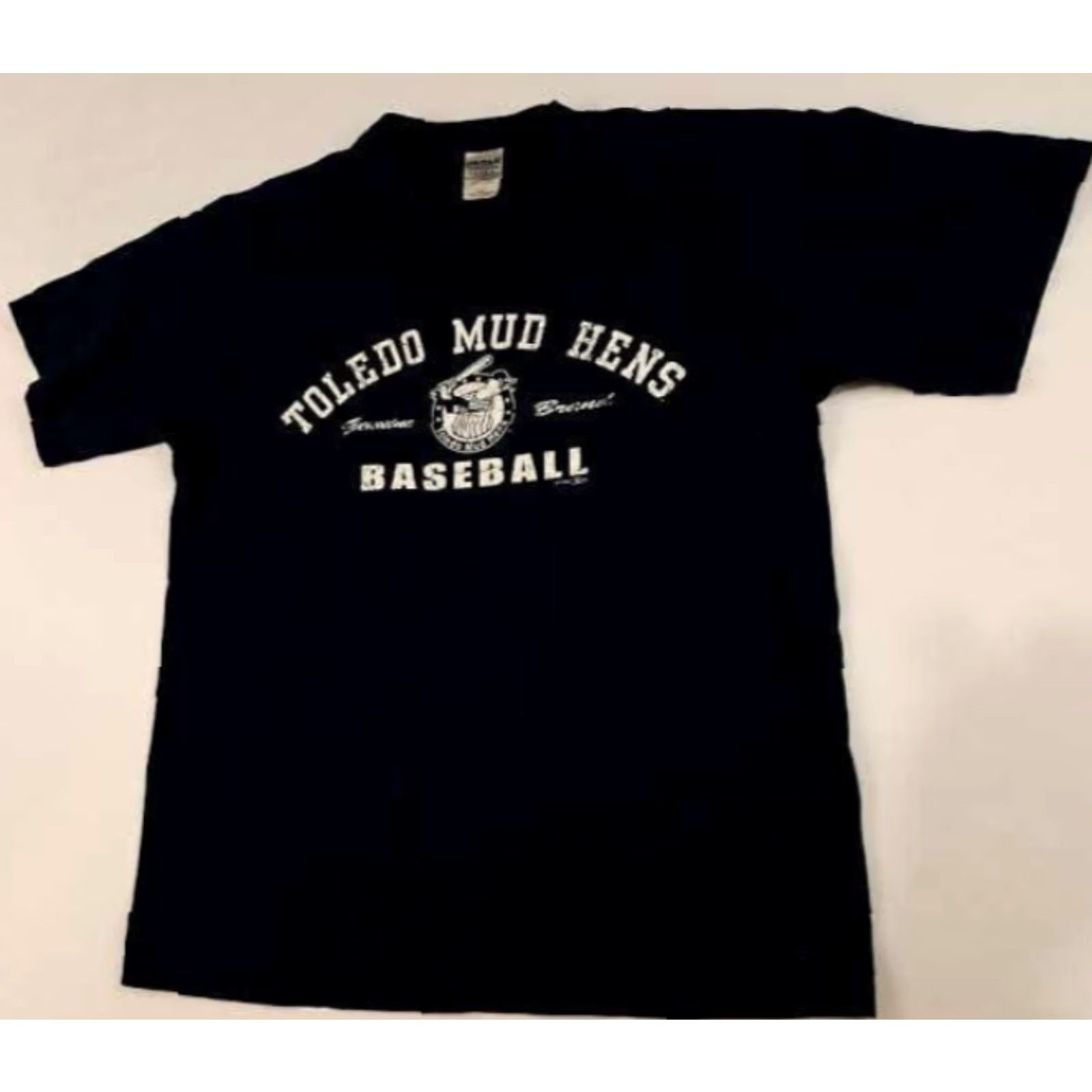 Gildan Toledo Mud Hens Baseball Black 2009 Large T-Shirt Gildan Men L Shirt Size US L / EU 52-54 / 3 - 3 Thumbnail