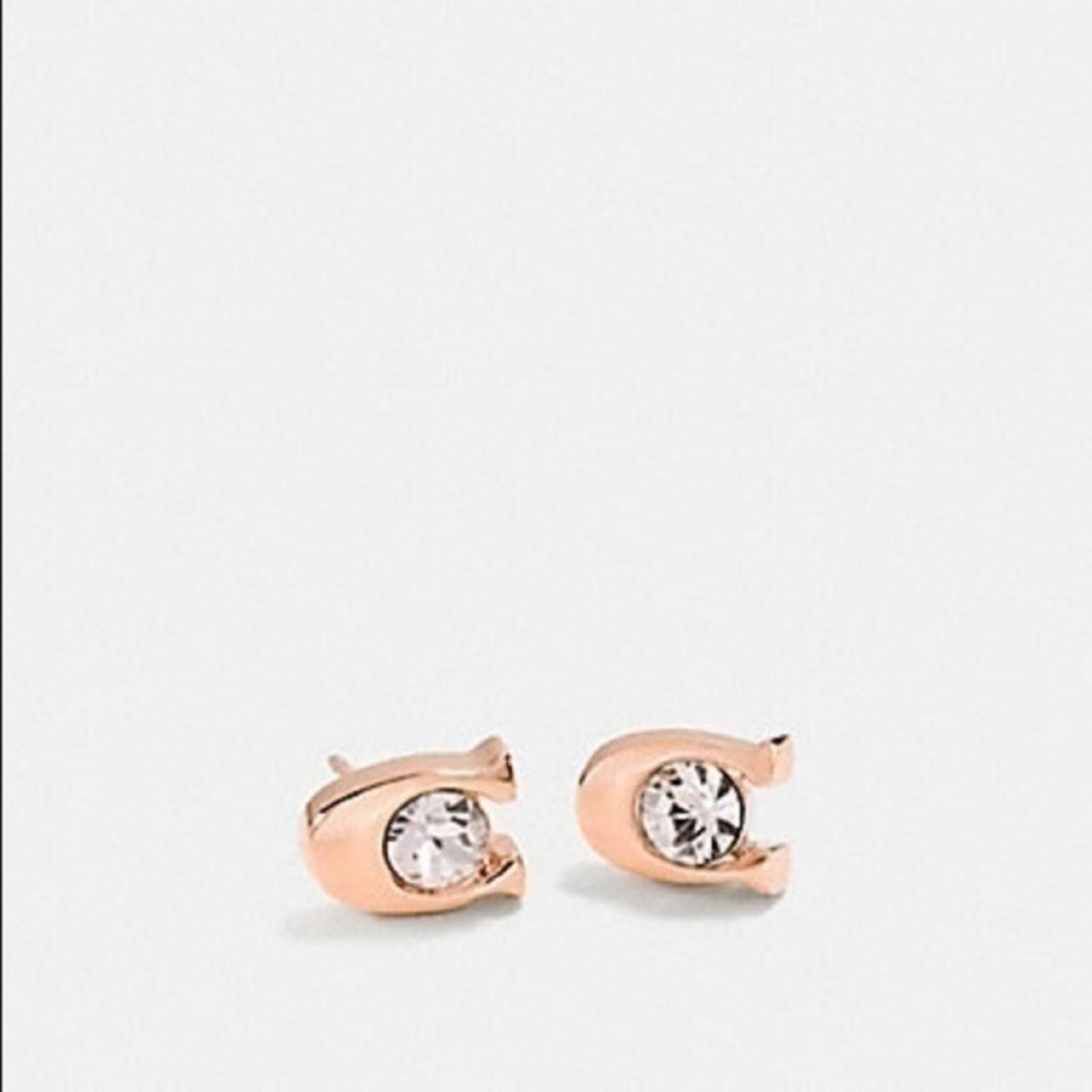 Coach Coach Rose Gold Stud Earrings NWT Size ONE SIZE - 1 Preview