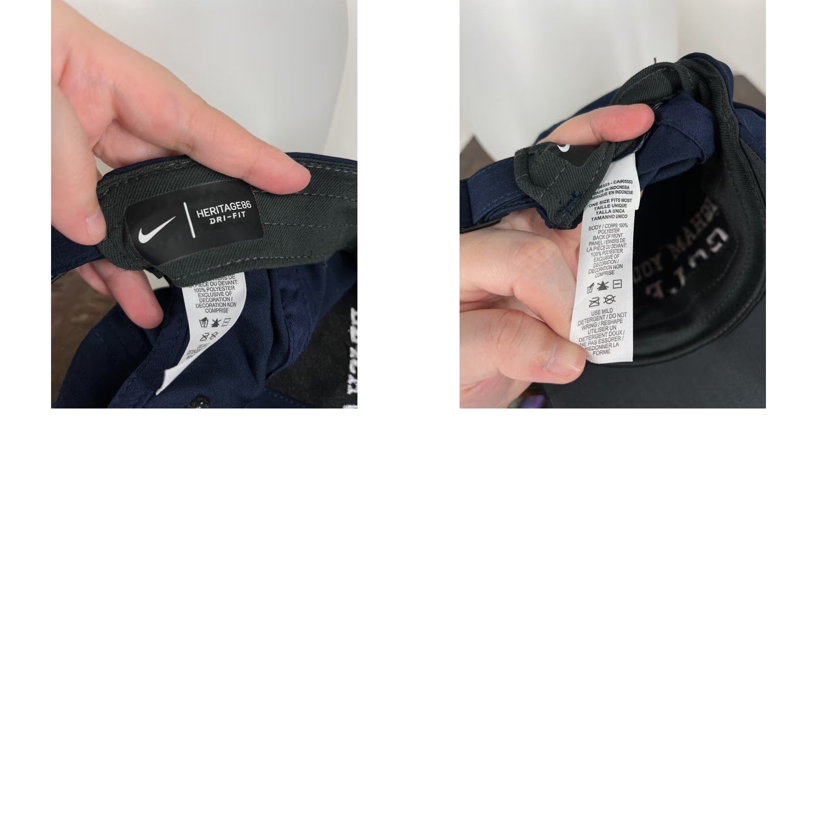 Nike Nike Golf Hat Cap Fitted Mens One Size Blue Swoosh Brigham Young Golf 100% Polyester Size ONE SIZE - 9 Thumbnail