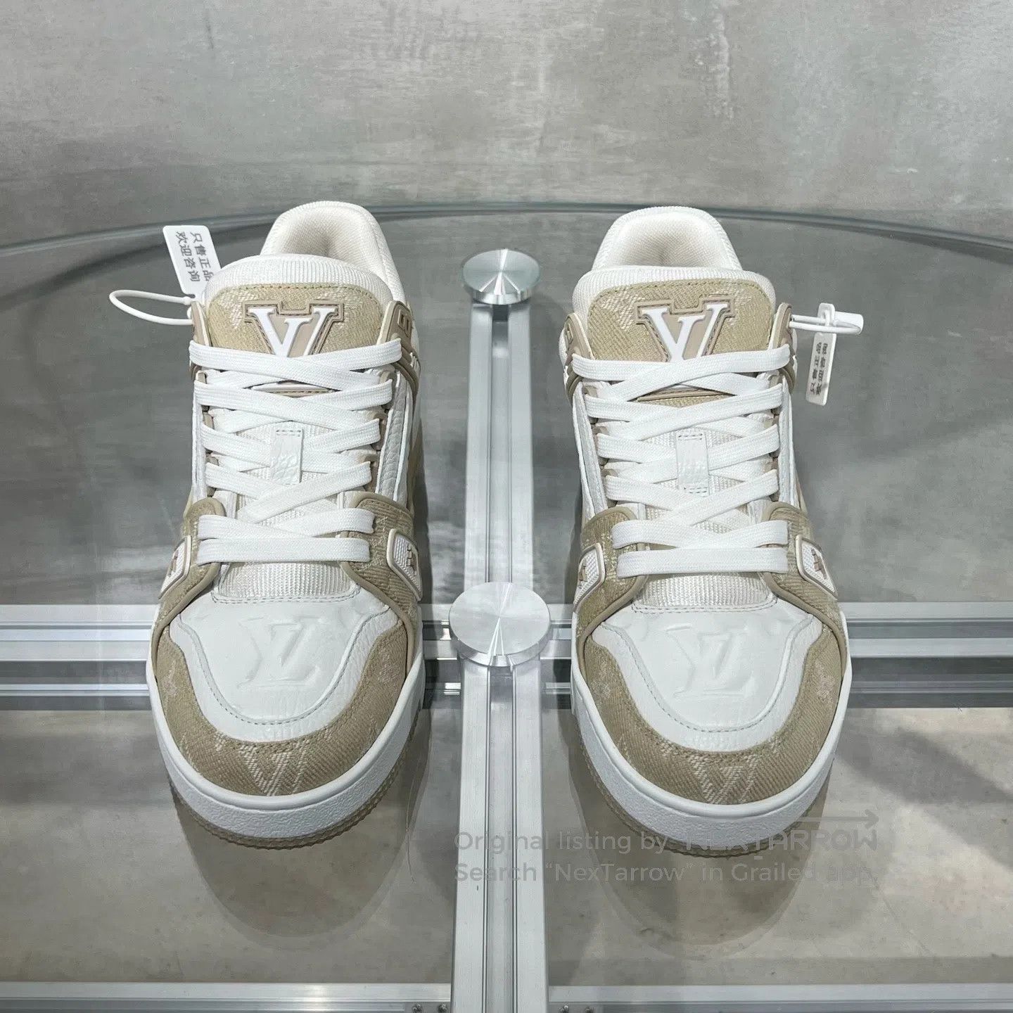 Louis Vuitton Louis Vuitton Trainer New Khaki Jeans shoes Size US 6 / IT 36 - 2 Thumbnail