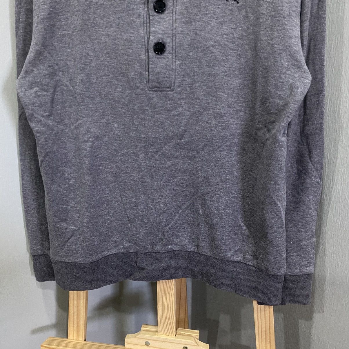 Burberry Burberry Black Label Mock Neck Button Pullover Sweatshirt Size US M / EU 48-50 / 2 - 4 Thumbnail