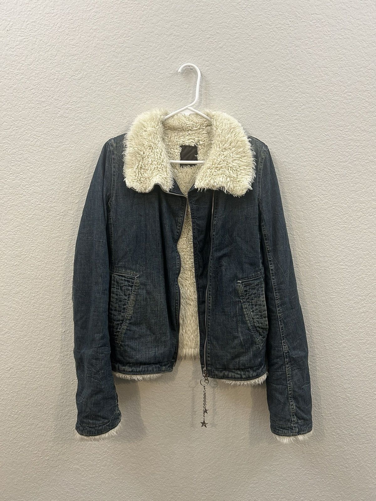 Hysteric Glamour !RARE! Vintage Hysteric Glamour Fur Denim Jacket Size US S / EU 44-46 / 1 - 2 Thumbnail