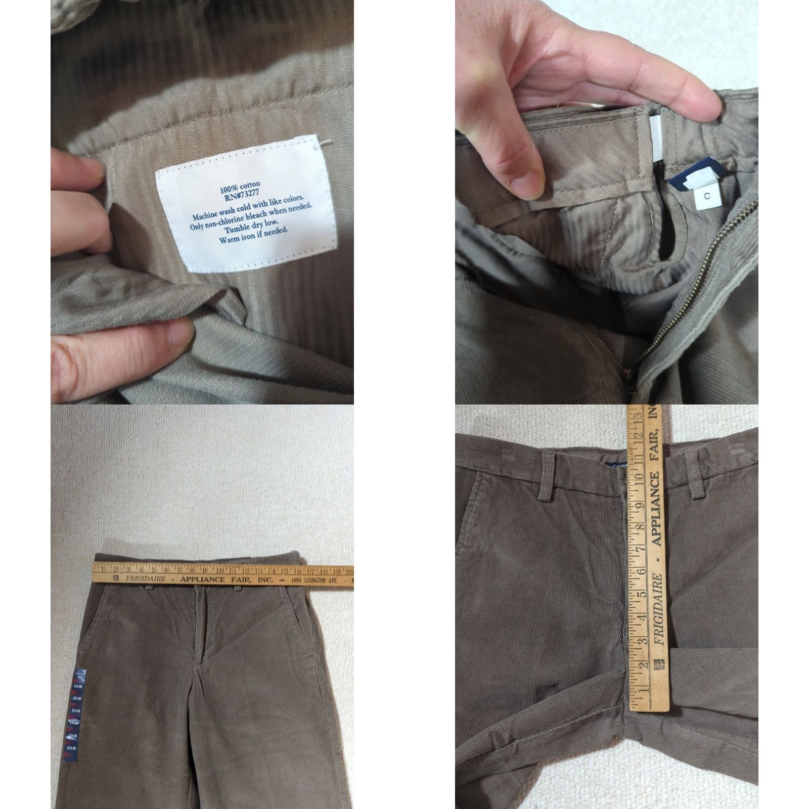 Croft & Barrow Croft & Barrow Corduroy Pants Mens 32x30 Brown Flat Front Flex Waist Classic Straight Leg Cotton NWOT Regular Rise Brown Charcoal? Size US 32 / EU 48 - 8 Thumbnail