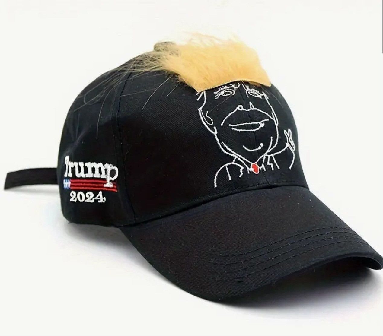 Other New President Donald Trump Hair 2024 MAGA Cap Hat Unisex Size ONE SIZE - 1 Thumbnail