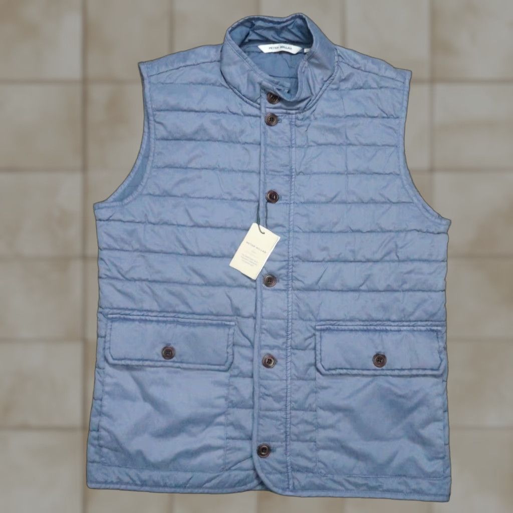 Peter Millar Peter Millar Vest Men Medium Blue Greenwich Warmth Full Zip Pockets Quilted NWT Size US M / EU 48-50 / 2 - 1 Thumbnail