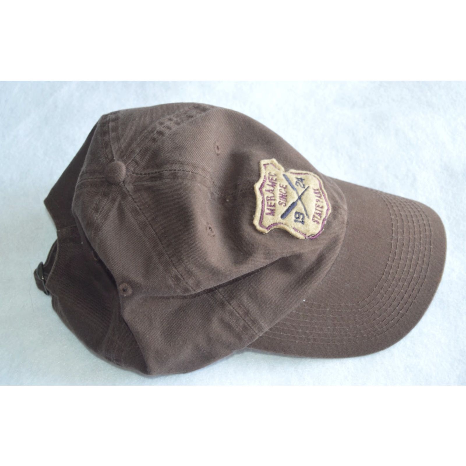 Vintage VINTAGE BLUE 84 Meramec State Park Ball Cap Hat Adjustable Baseball Brown Men's One Size Cotton Solid Cap Accessories Men Brown Baseball Cap Size US M / EU 48-50 / 2 - 3 Thumbnail