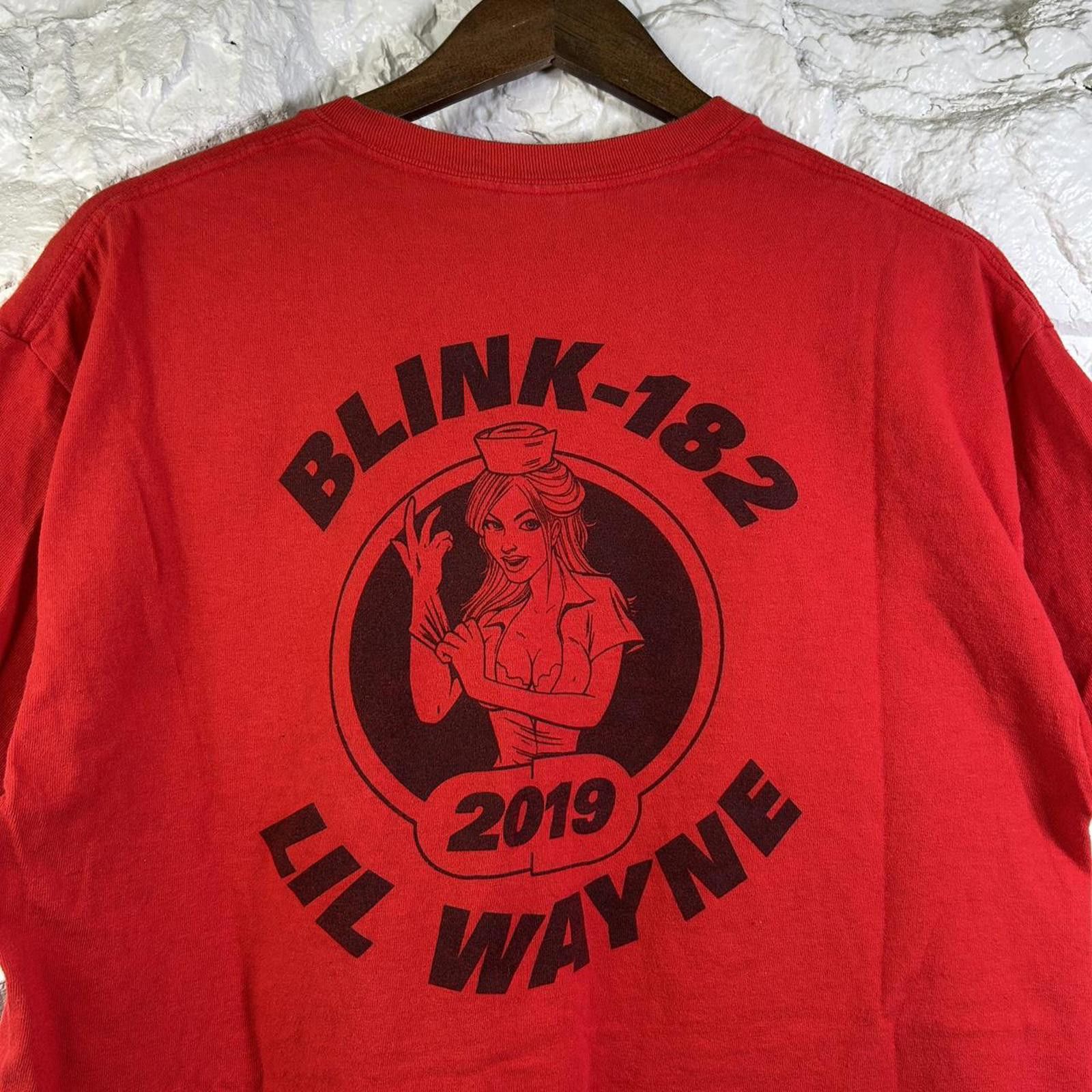 Blink 182 Lil Wayne 2019 Local Crew Concert Tee Size Large