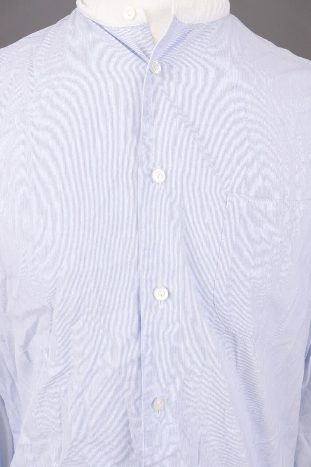 Bogloili Blue Pinstripe Collar Button Shirt Size 41 / 16