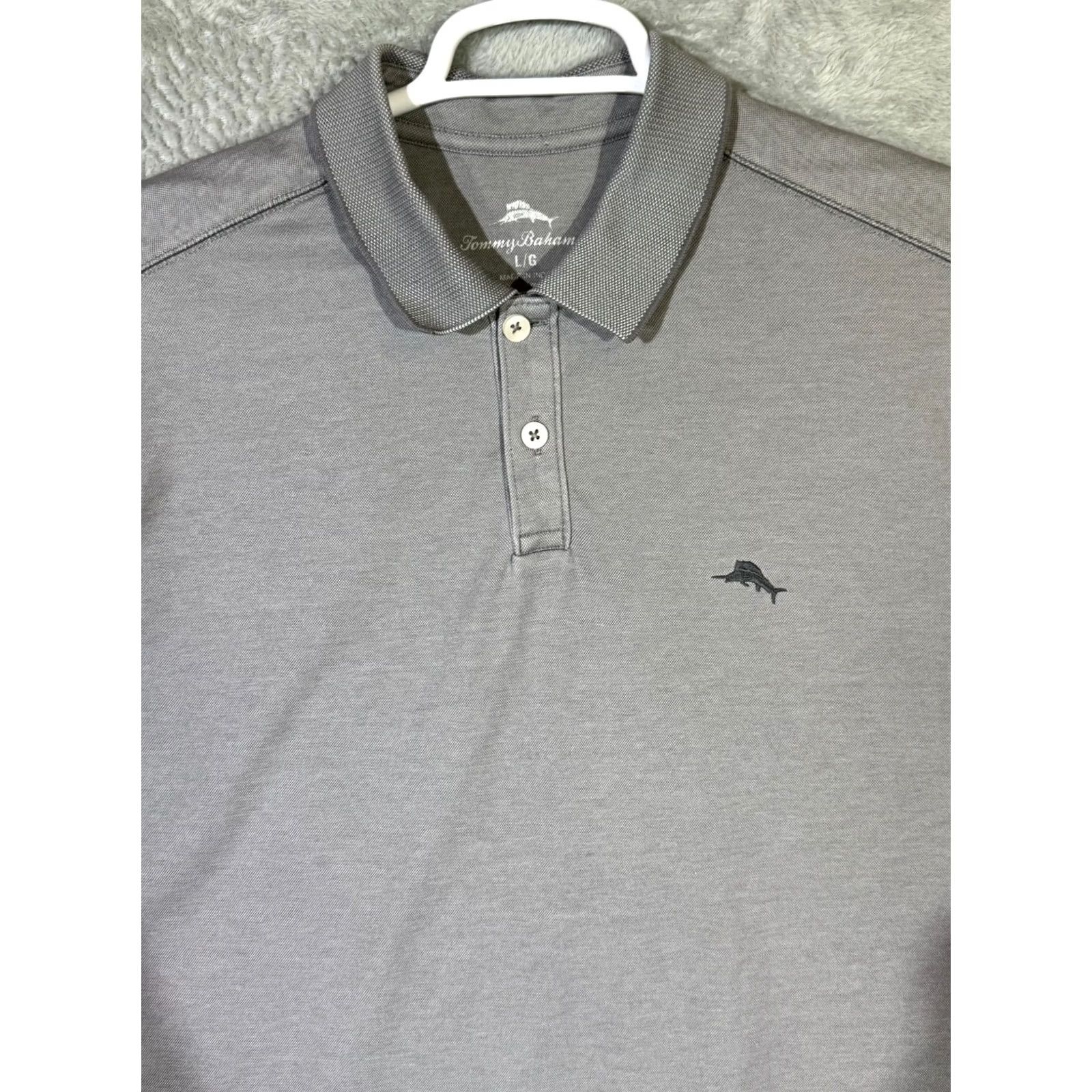 Tommy Bahama Tommy Bahama Polo Shirt Large Gray Short Sleeve Cotton Logo Excellent Men’s Size US L / EU 52-54 / 3 - 4 Thumbnail