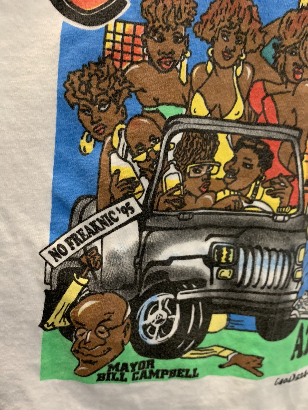 Rap Tees × Vintage *RARE* Vintage 1995 Freaknic Freaknik Atlanta Rap Tee Shirt Size US XL / EU 56 / 4 - 5 Thumbnail