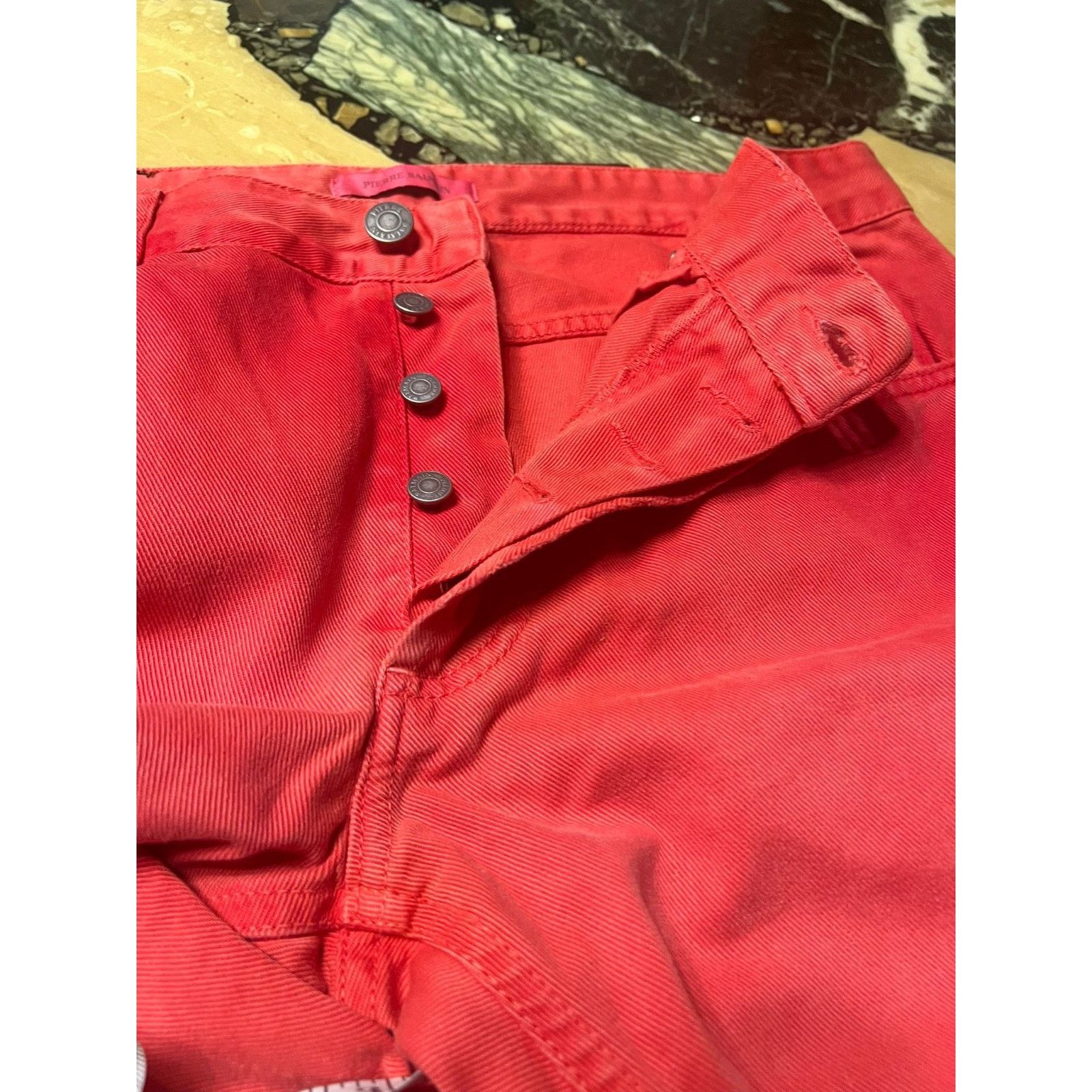 Pierre Balmain Pierre Balmain Red Jeans Waist 36" Size 36-50 Size US 36 / EU 52 - 7 Thumbnail