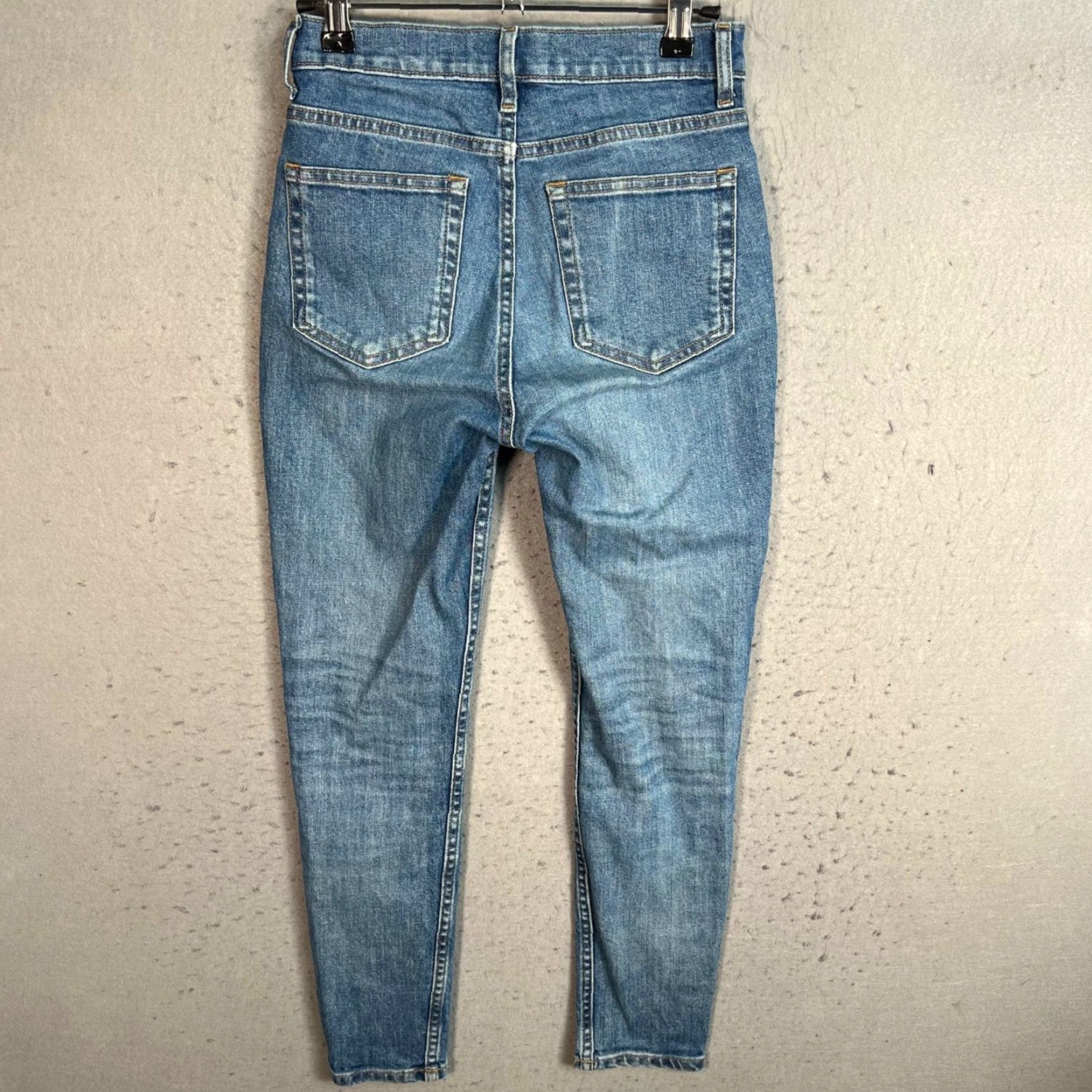 Everlane Everlane Women’s Jeans 24 Ankle High-Waisted Blue Cotton Denim 5-Pocket Regular Inseam 26" Size 24 Size 42" / US 20 - 2 Thumbnail