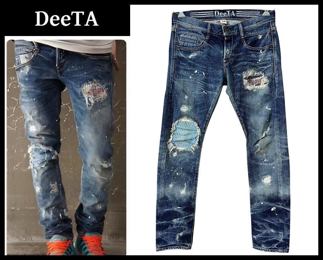 DETAJ DEETA Men's Slim Straight Jeans Size US 32 / EU 48 - 1 Thumbnail