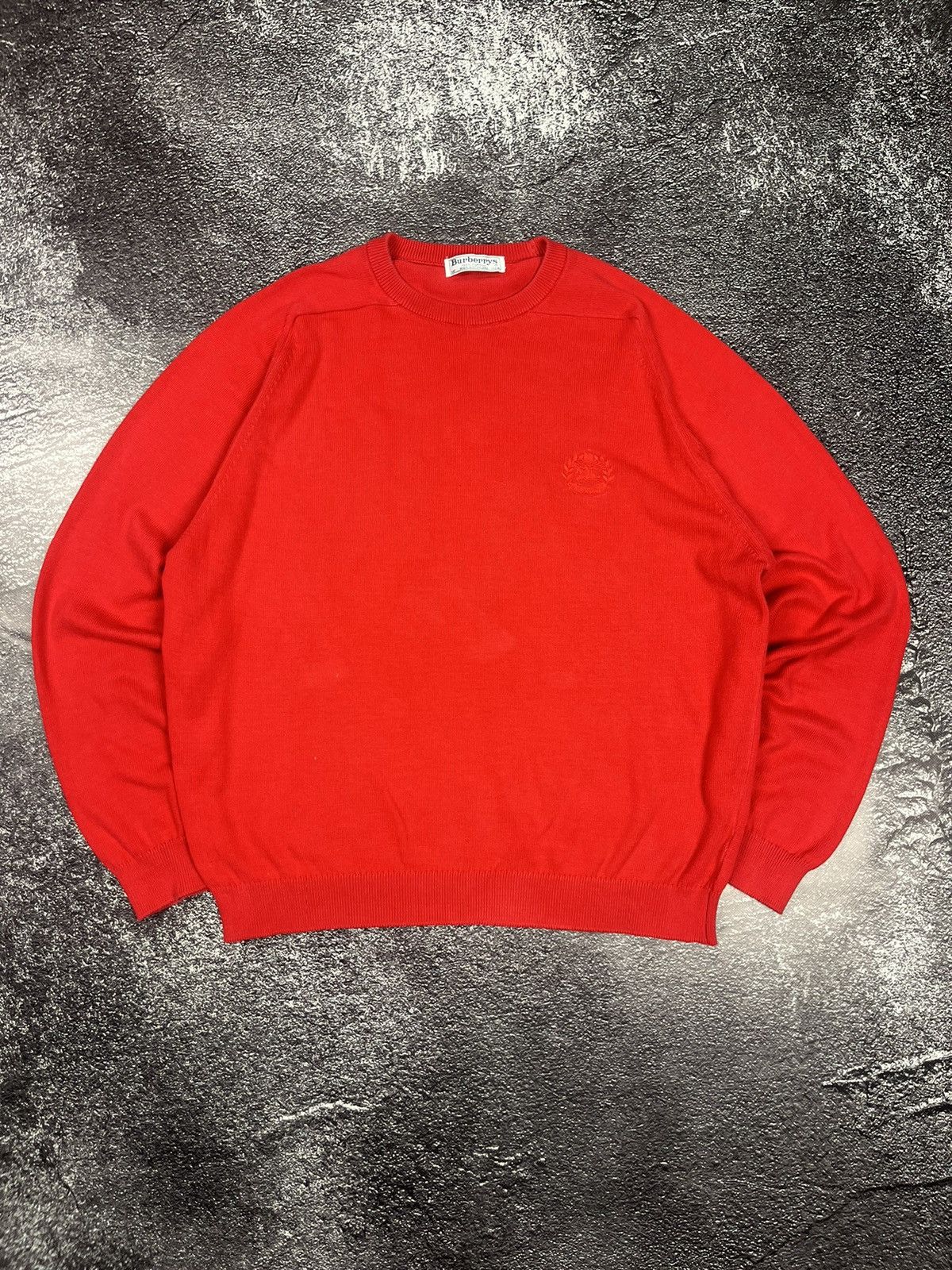 Burberry Vintage Burberrys Wool Sweater Red Size US XXL / EU 58 / 5 - 1 Thumbnail