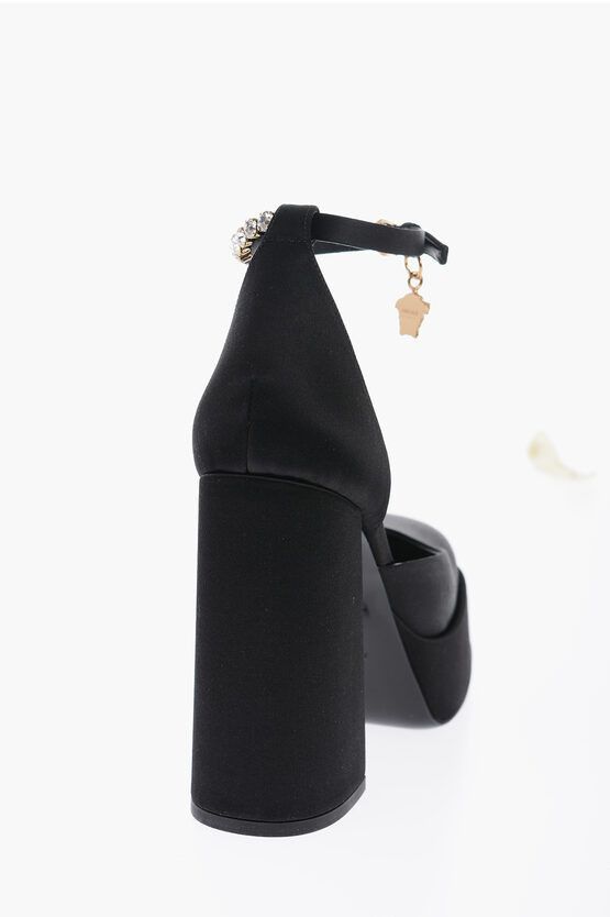 og1mm0524 Jewel Strap Satin Pumps in Black