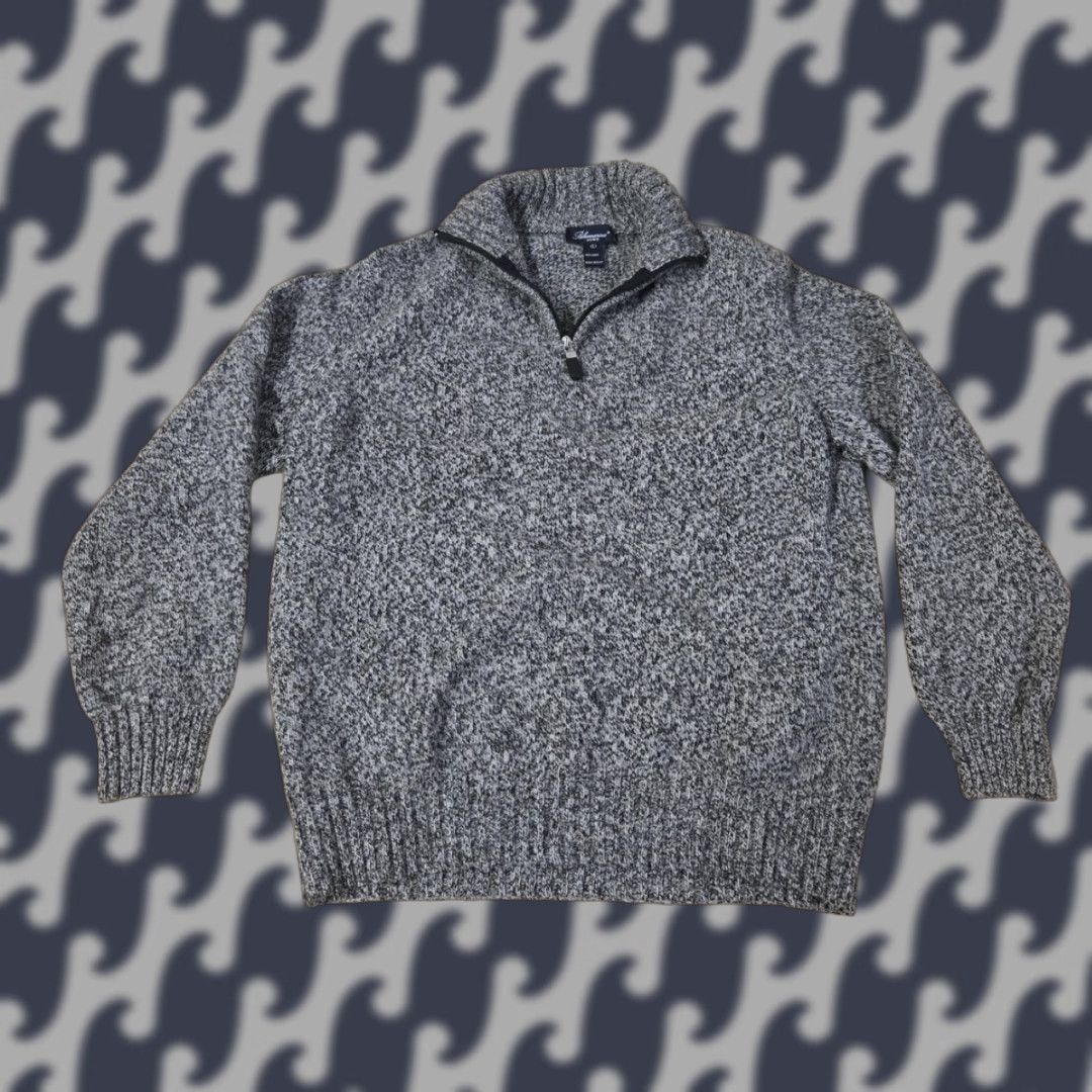 Blumarine Blumarine Uomo Sweater Mens L Wool 1/4 Zip Mock Neck Pullover Made Italy Size US L / EU 52-54 / 3 - 1 Thumbnail