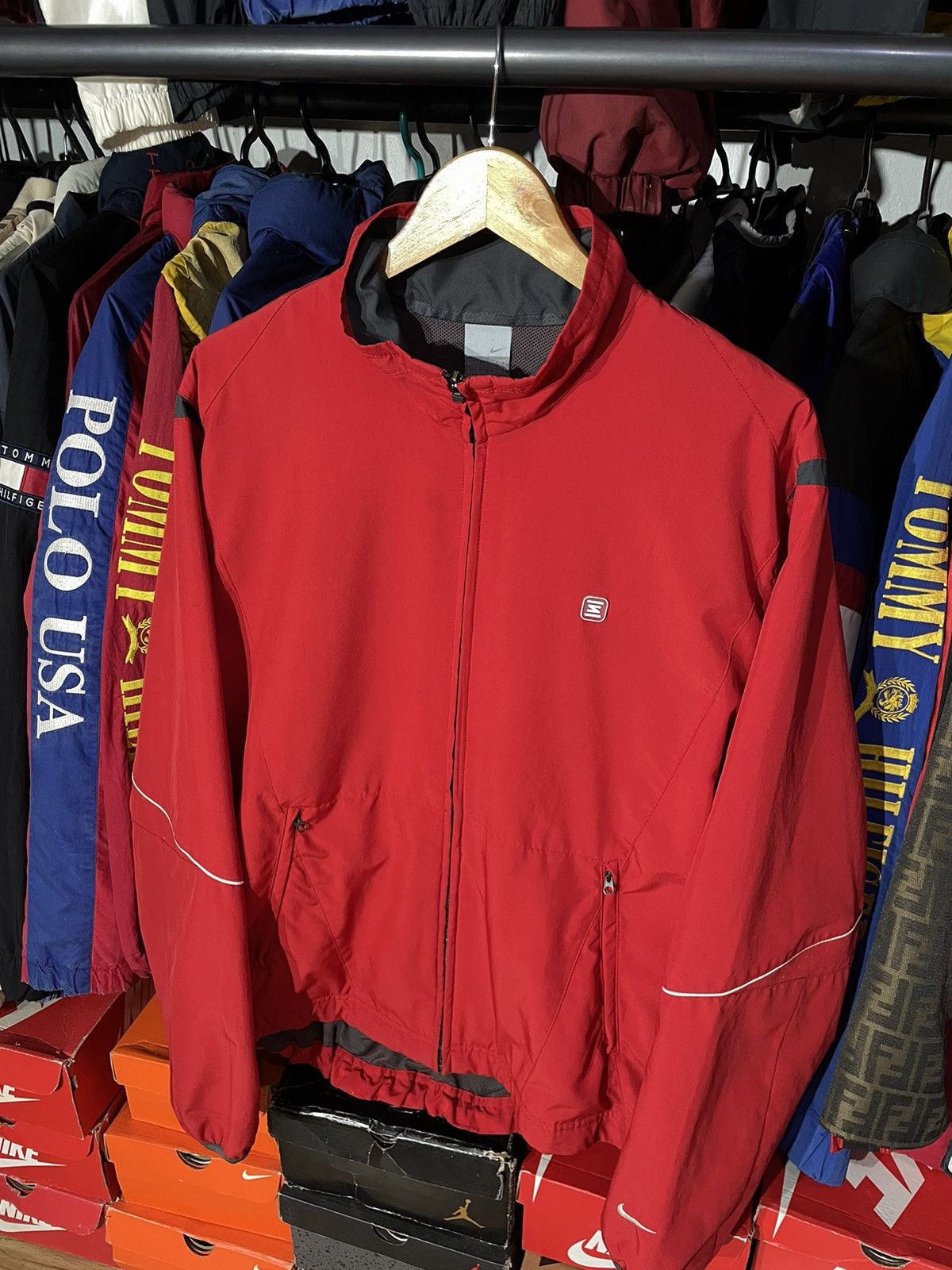 Nike × Vintage Windbreaker Nike Shox 00’s Size US L / EU 52-54 / 3 - 4 Thumbnail