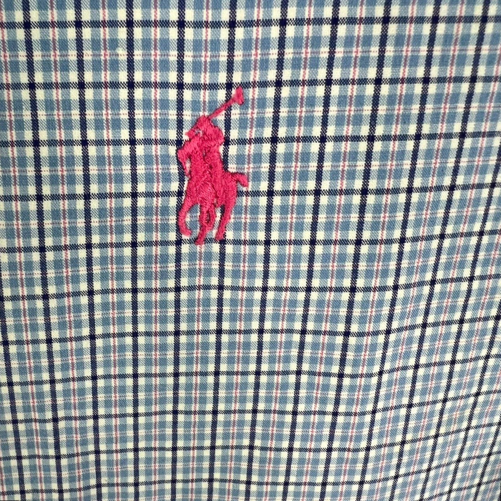 Ralph Lauren Ralph Lauren Classic Fit Button-Down Shirt Mens L Blue Short Sleeve Check 52 Chest Embroidered Polo Ralph Lauren Big Pony Menswear Size US L / EU 52-54 / 3 - 2 Thumbnail