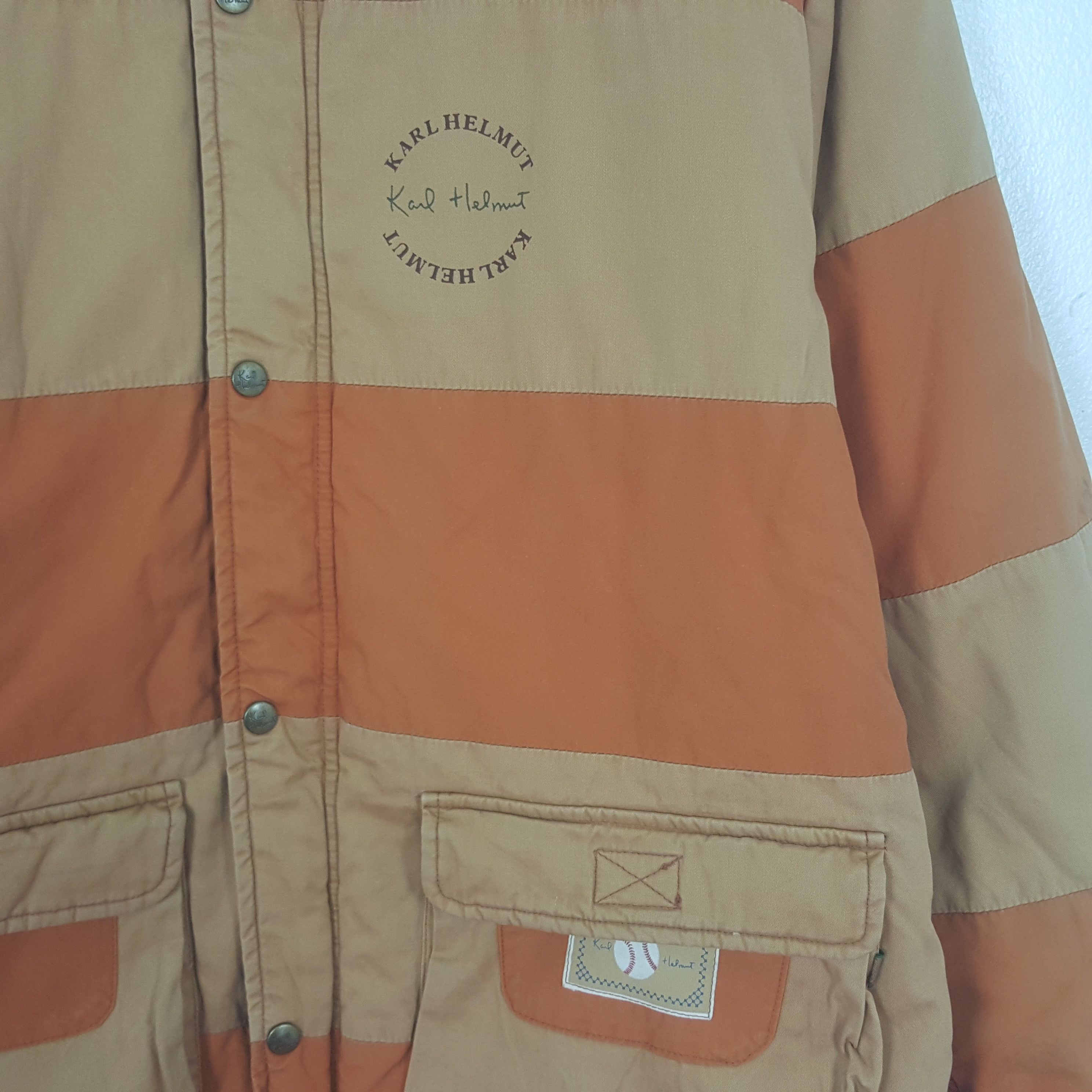 Karl Helmut Vintage Karl Helmut Striped Puffer Jacket Size US L / EU 52-54 / 3 - 4 Thumbnail