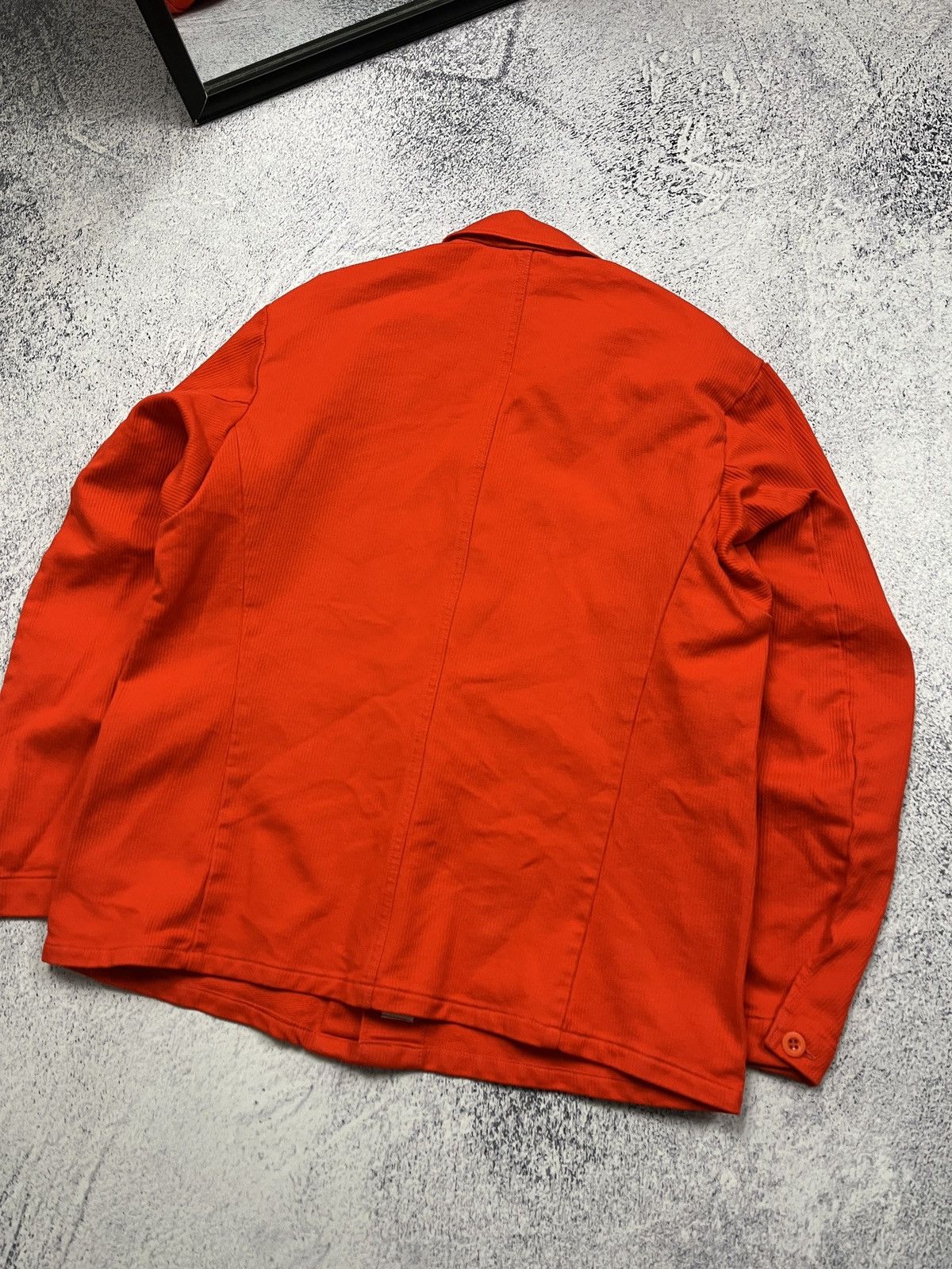 Le Laboureur Vintage 90’s Streule’s German Workwear Chore Jacket Orange Size US L / EU 52-54 / 3 - 15 Thumbnail