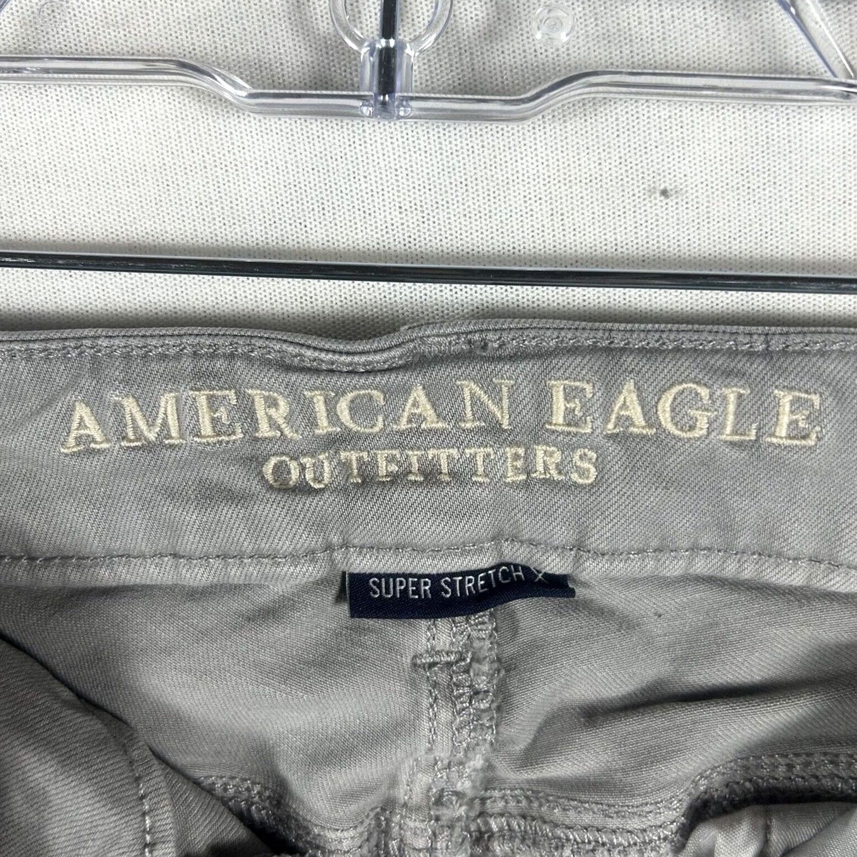 American Eagle Outfitters American Eagle Jegging Jeans Women Gray Size 4 Stretch 5-Pocket Denim Regular Rise Light Wash Mid AEO Size 27" / US 4 / IT 40 - 2 Thumbnail
