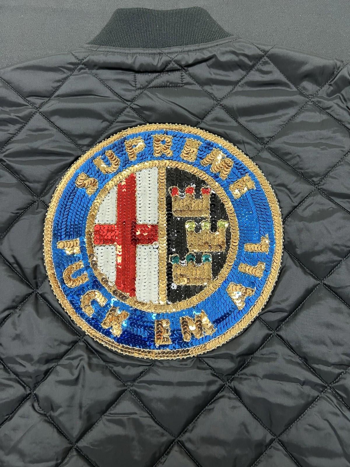 Supreme SS16 Supreme Sequin Patch Quilted Bomber Jacket Black M Size US M / EU 48-50 / 2 - 2 Thumbnail