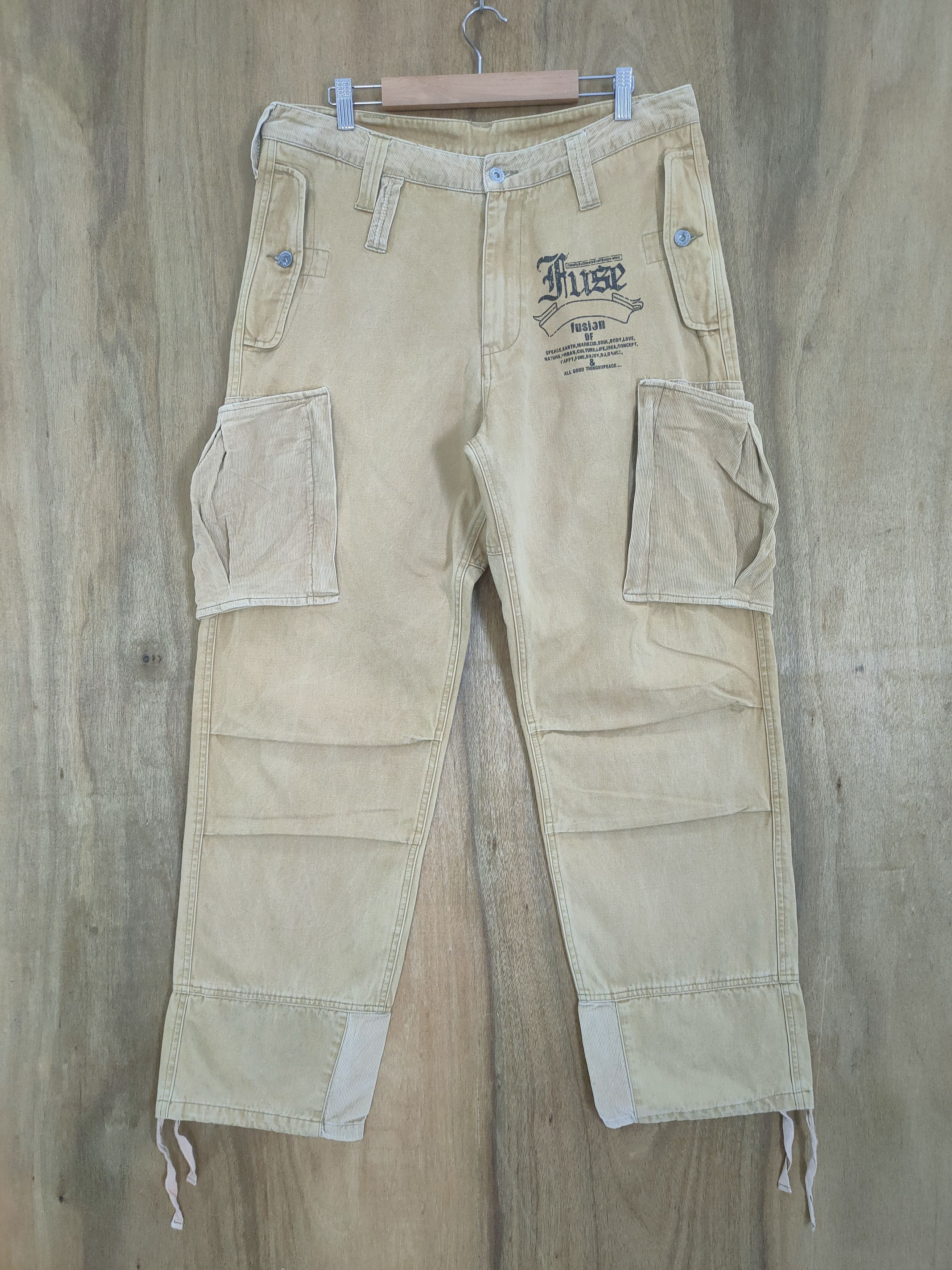 image of If Six Was Nine Vintage Fuse Multipocket Baggy Bondage Cargo Pants in Brown, Men's (Size 35)