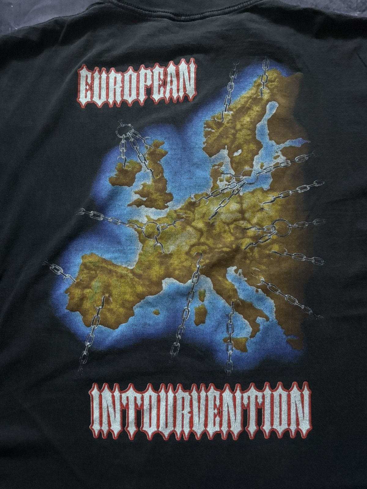 Slayer × Vintage Vintage rare Slayer 1994 merch “European intourvention”metal Size US M / EU 48-50 / 2 - 8 Thumbnail
