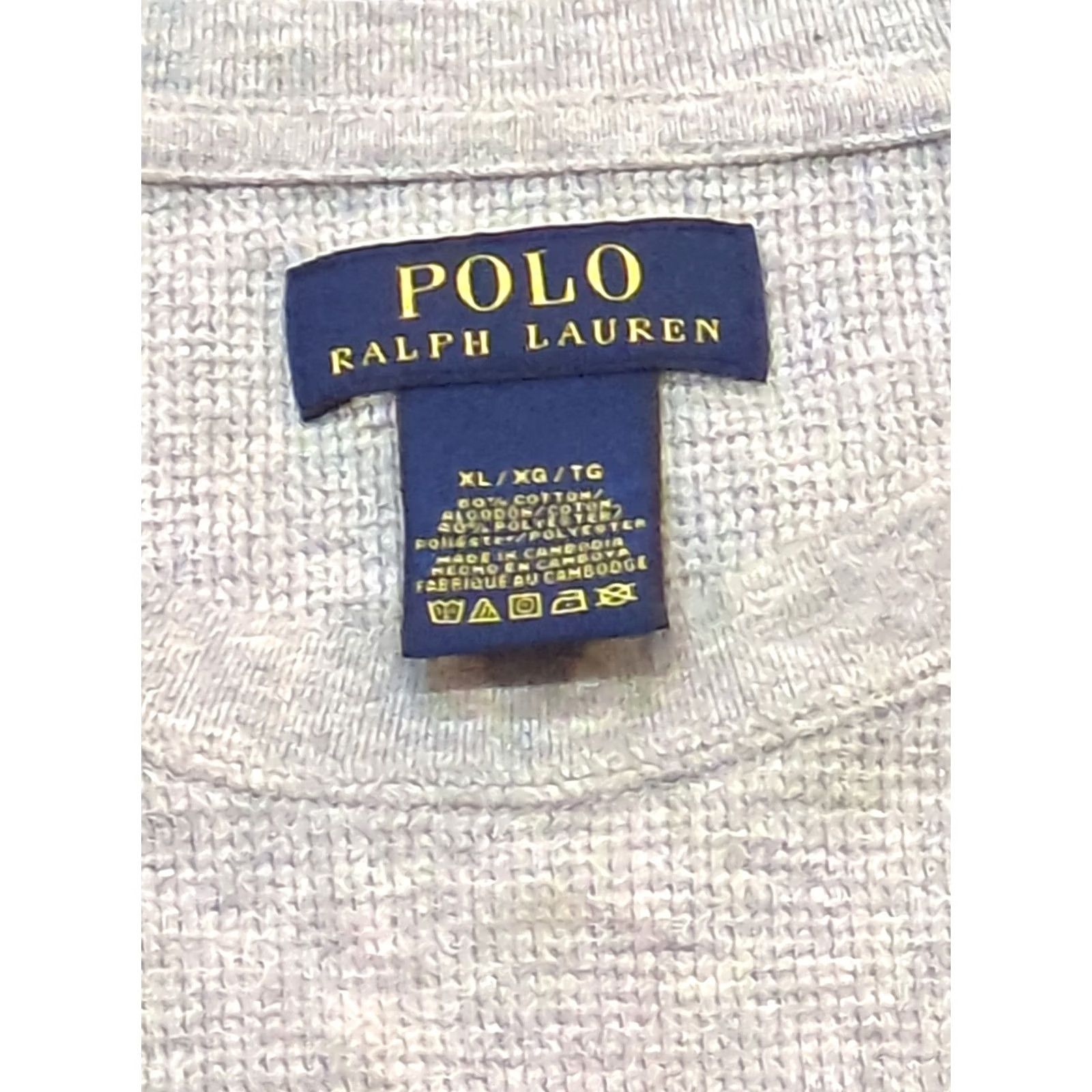 Polo Ralph Lauren Polo Ralph Lauren Mens L Gray Waffle Knit Long Sleeve Crew Neck Shirt Size US XL / EU 56 / 4 - 3 Thumbnail
