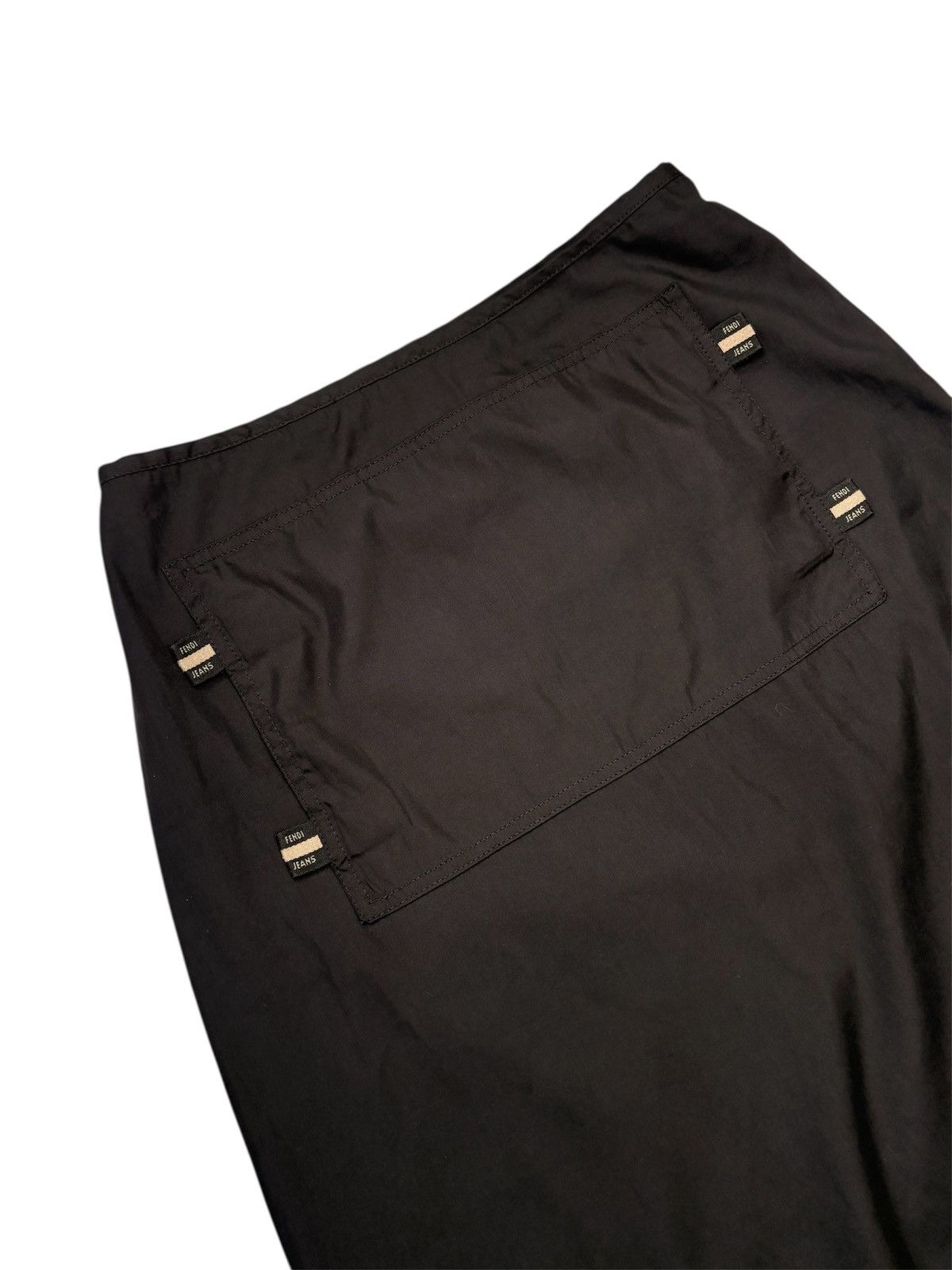 Fendi × Vintage FENDI 90s VINTAGE BLACK A-LINE LONG MAXI SKIRT Y2K IT 44 M L Size 30" / US 8 / IT 44 - 9 Thumbnail