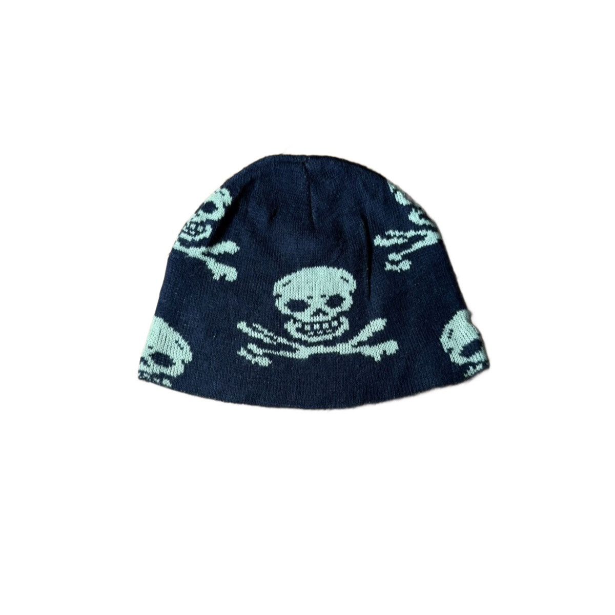 If Six Was Nine Black / Yellow Crossbones Skull Beanie Hat Size ONE SIZE - 1 Thumbnail