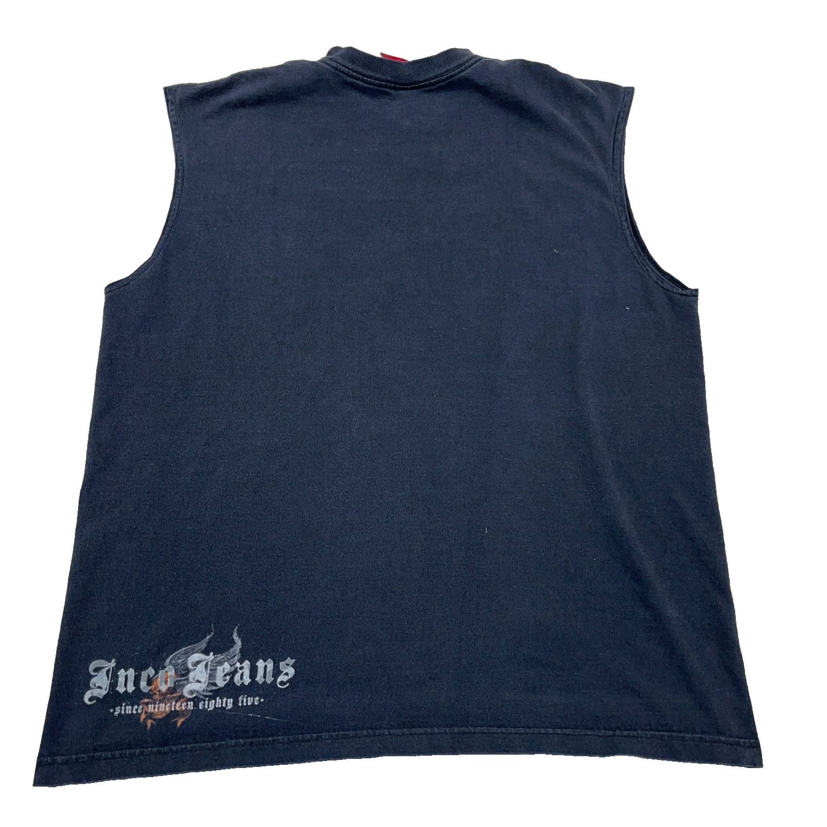 JNCO VINTAGE JNCO Shirt Men XL Black Tank Top Tee Skull Wings Skate Faded 80s Retro Graphic Print T-Shirt Size US XL / EU 56 / 4 - 2 Thumbnail