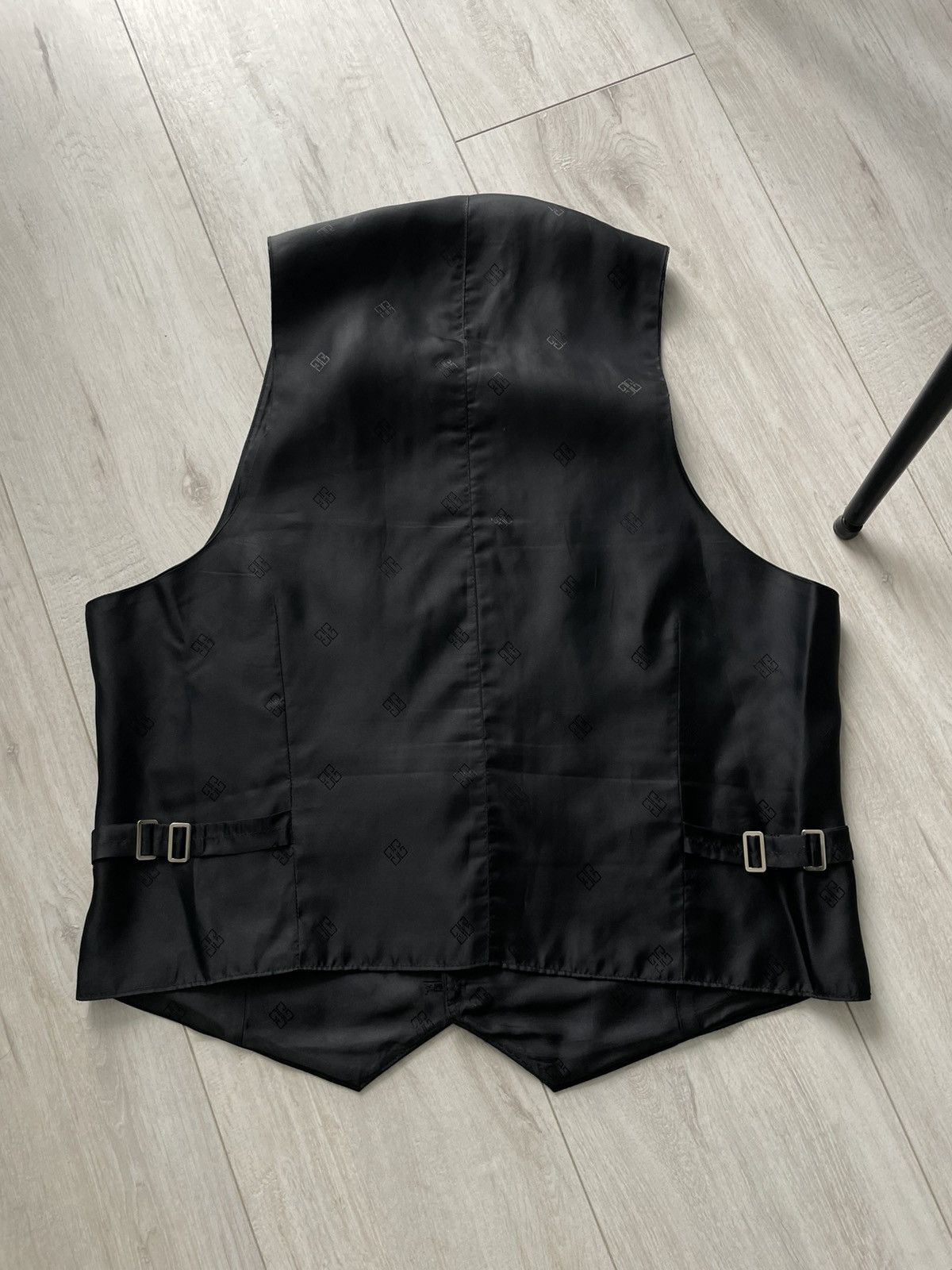 Givenchy Vintage 80’s Givenchy Gentleman Paris Vest Black Monogram Size 38R - 2 Thumbnail